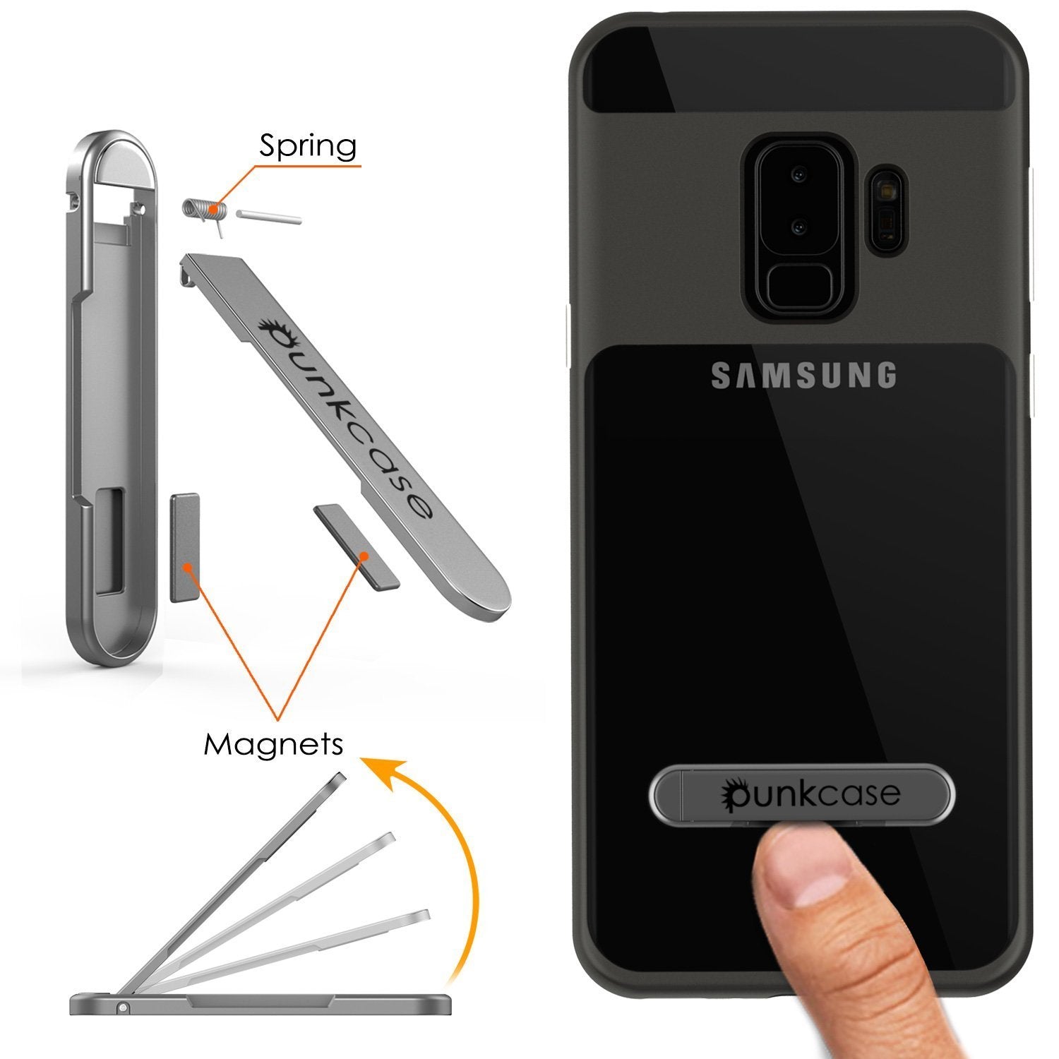 Galaxy S9+ Plus PunkCase, [LUCID 3.0 Series] [Slim Fit] [Grey]