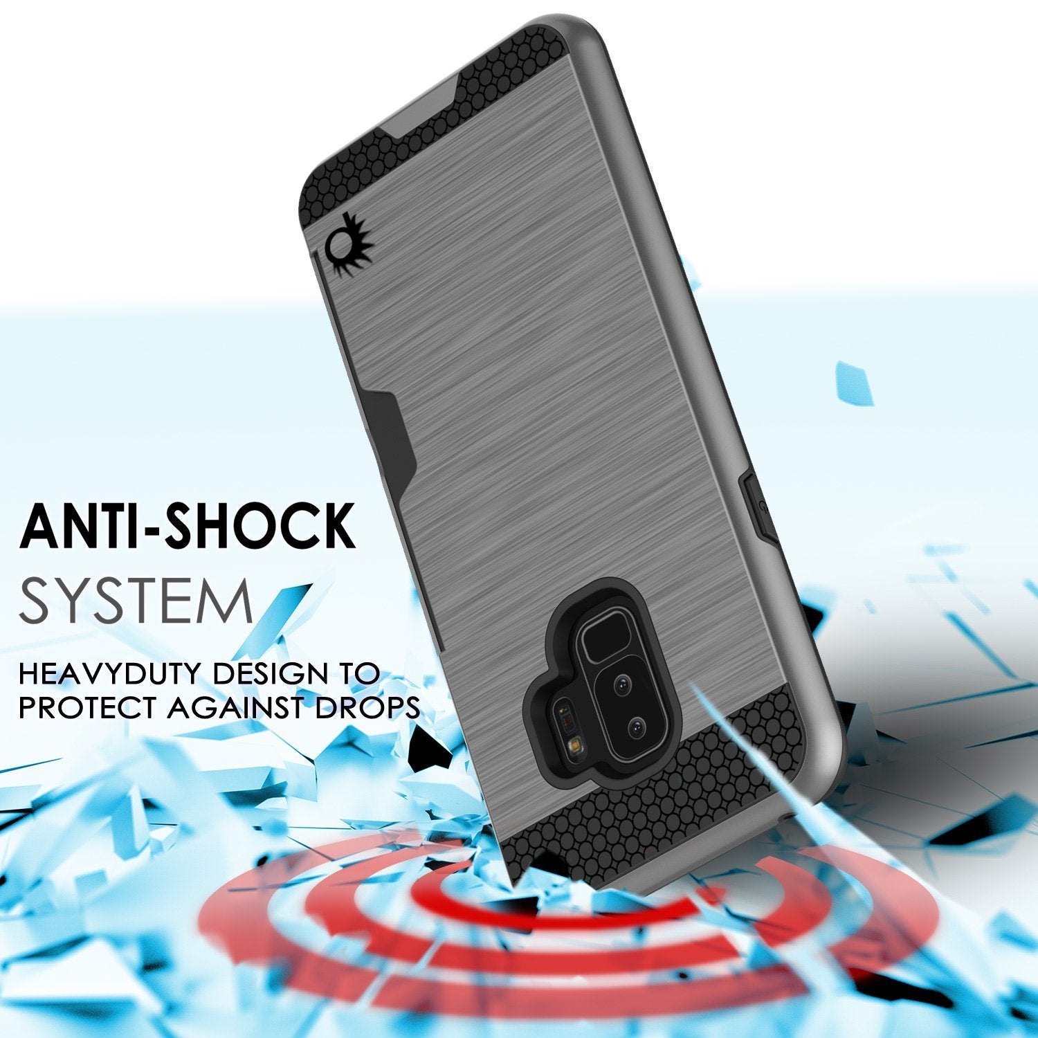 Galaxy S9 Plus Punkcase Slot Series w/Integrated Anti-Shock Rose Grey