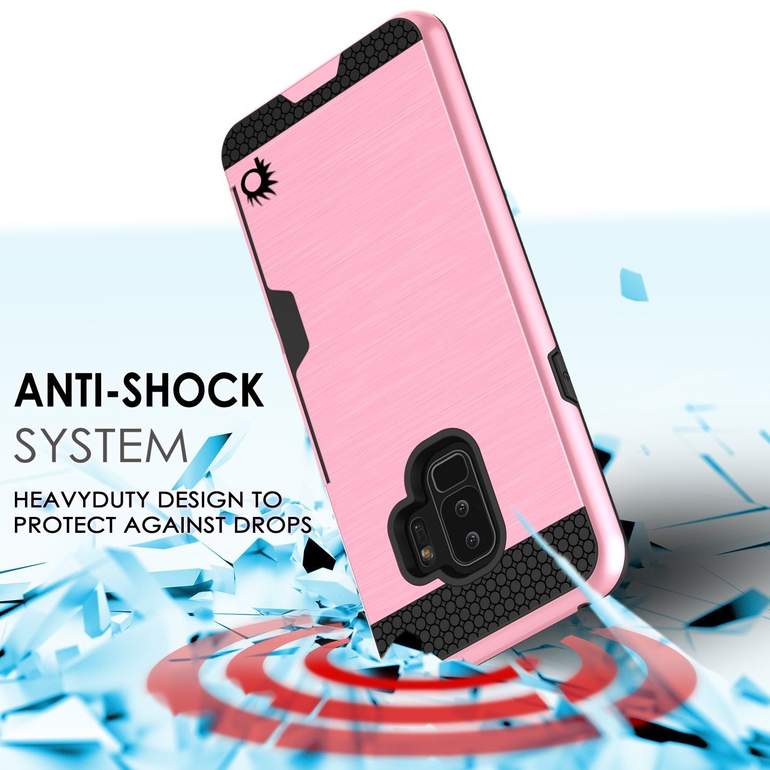 Galaxy S9 Plus Punkcase SLOT Series w/Integrated Anti-Shock, pink