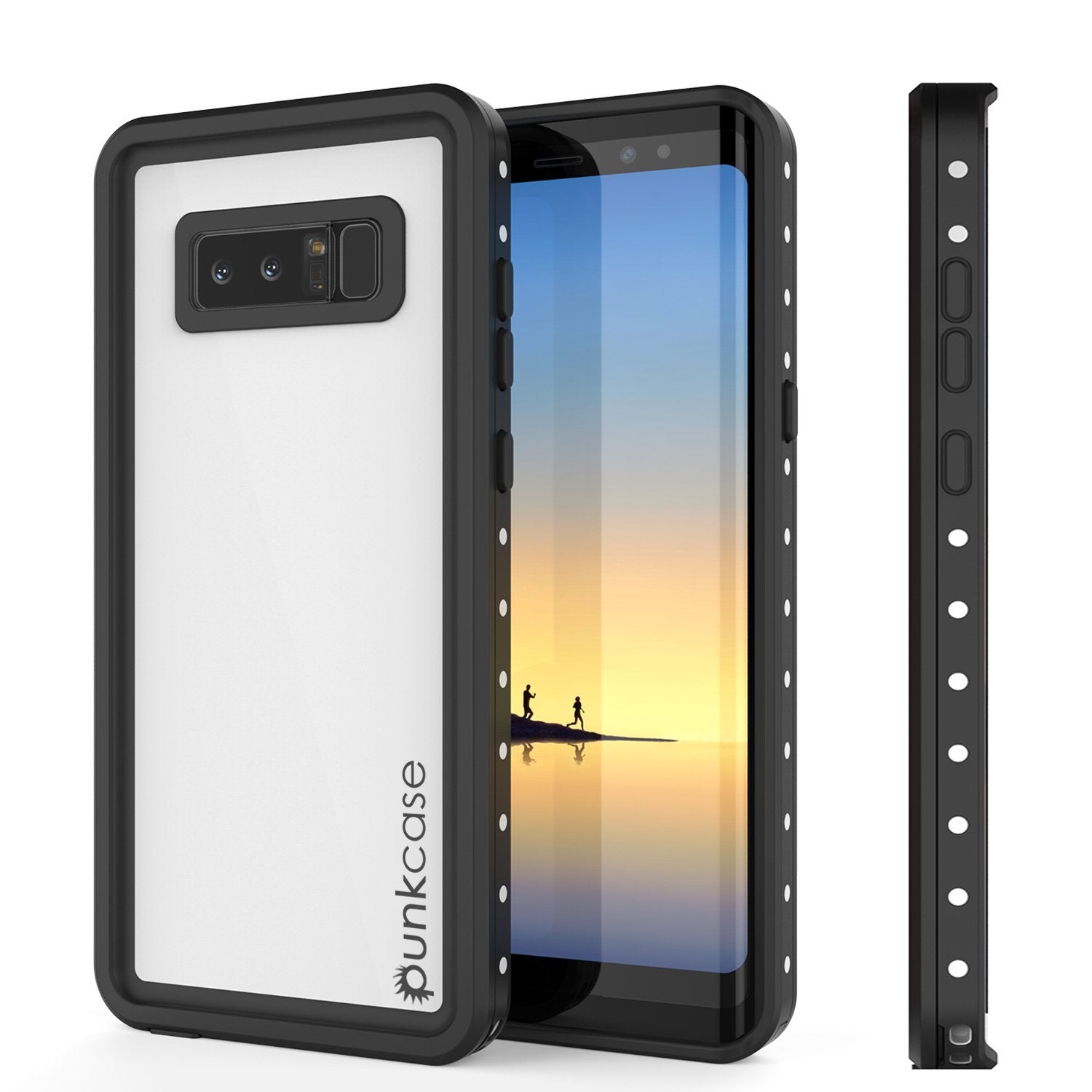 Galaxy Note 8 Waterproof Punkcase, StudStar Series Armor Cover [WHITE]