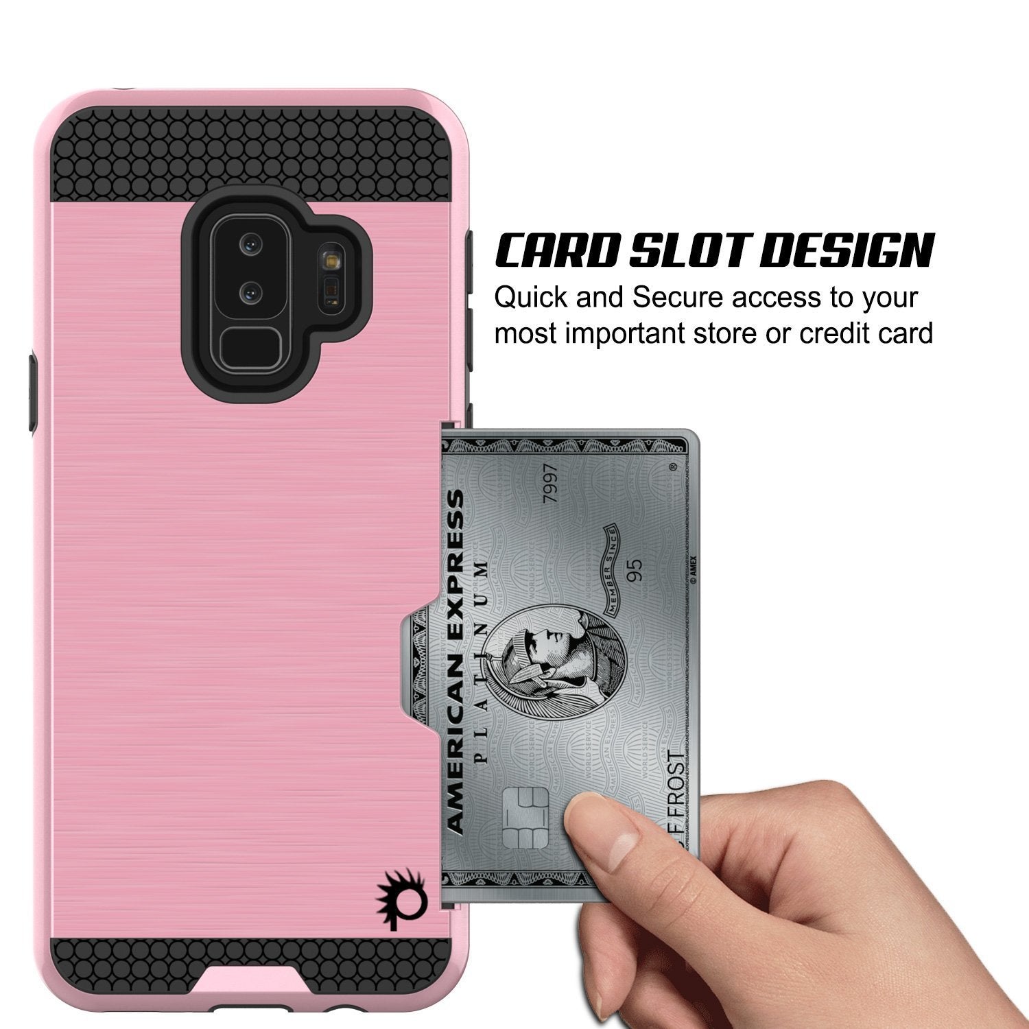 Galaxy S9 Plus Punkcase SLOT Series w/Integrated Anti-Shock, pink