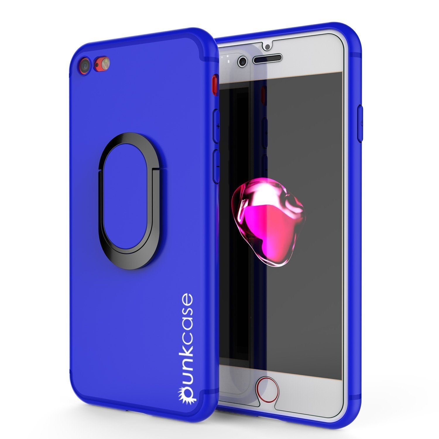 iPhone SE (4.7") Case, Punkcase Magnetix Protective TPU Cover W/ Kickstand, PLUS Tempered Glass Screen Protector [Blue]