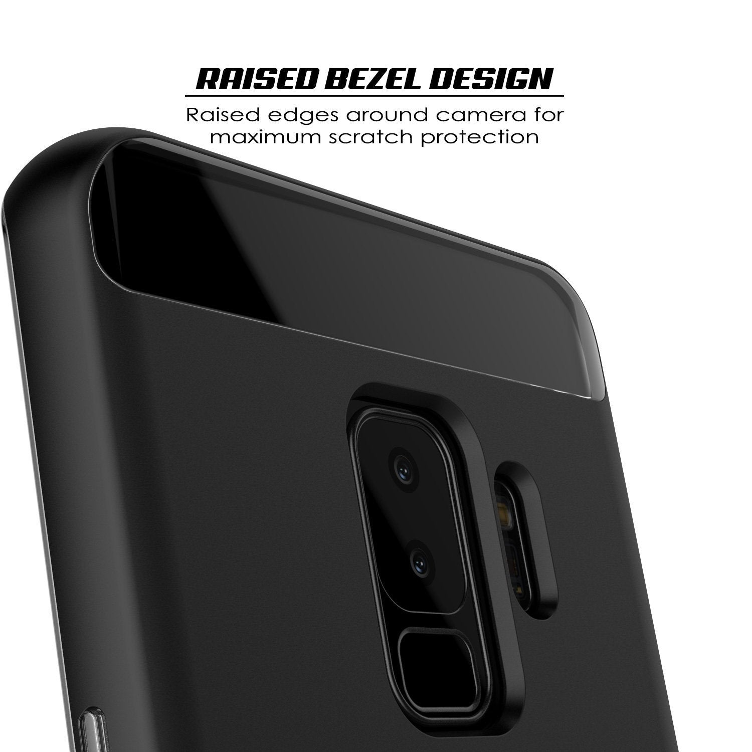 Galaxy S9+ Plus Case, Punkcase LUCID 3.0 Series Slim Fit Black Armor Cover