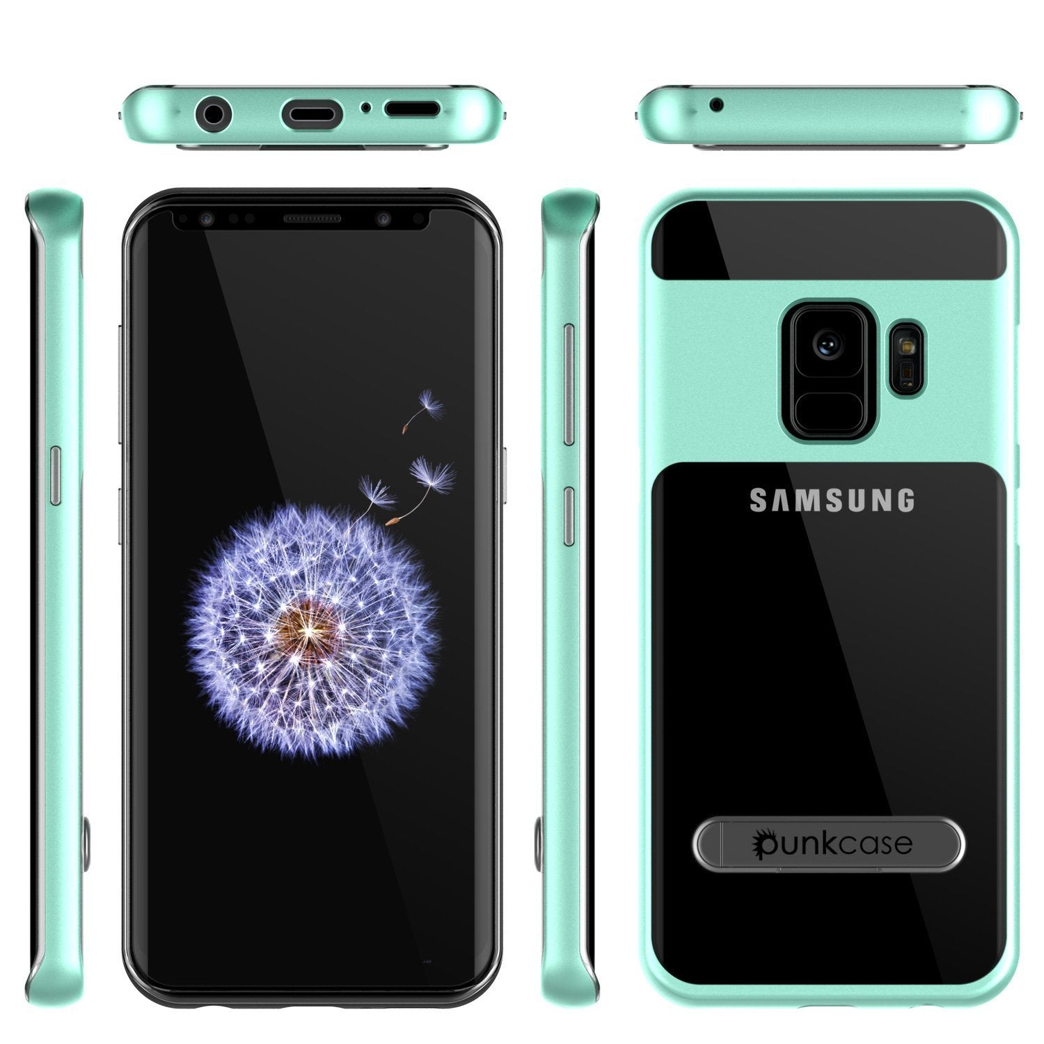 Galaxy S9 Punkcase, LUCID 3.0 Series Cover w/Kickstand, Teal