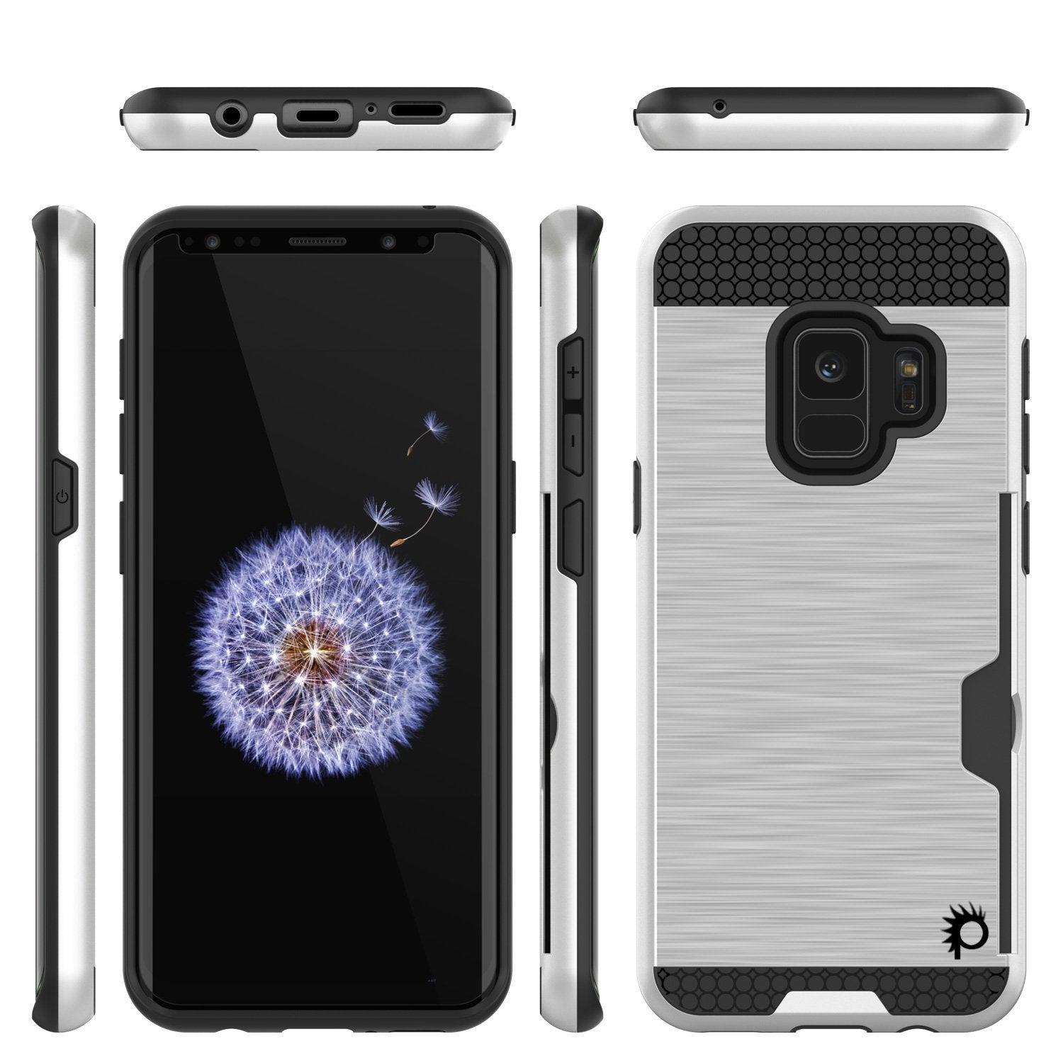 Galaxy S9 case, Punkcase SLOT Series Dual-Layer Cover [White]