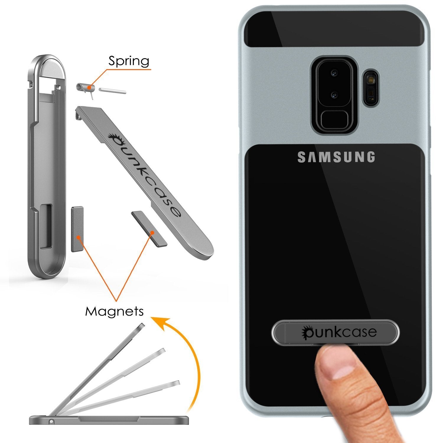 Galaxy S9+ Plus PunkCase, [LUCID 3.0 Series] [Slim Fit] [Silver]