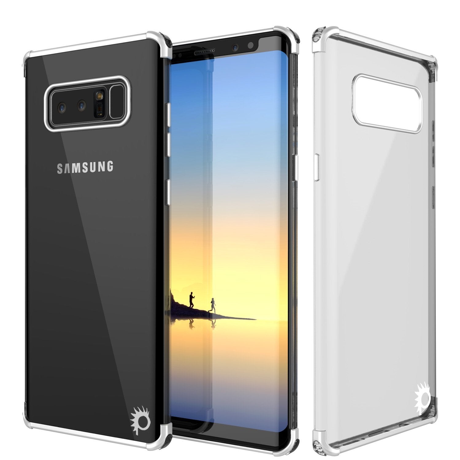 Note 8 Case, Punkcase BLAZE SERIES Protective Cover W/Slim Fit, SILVER