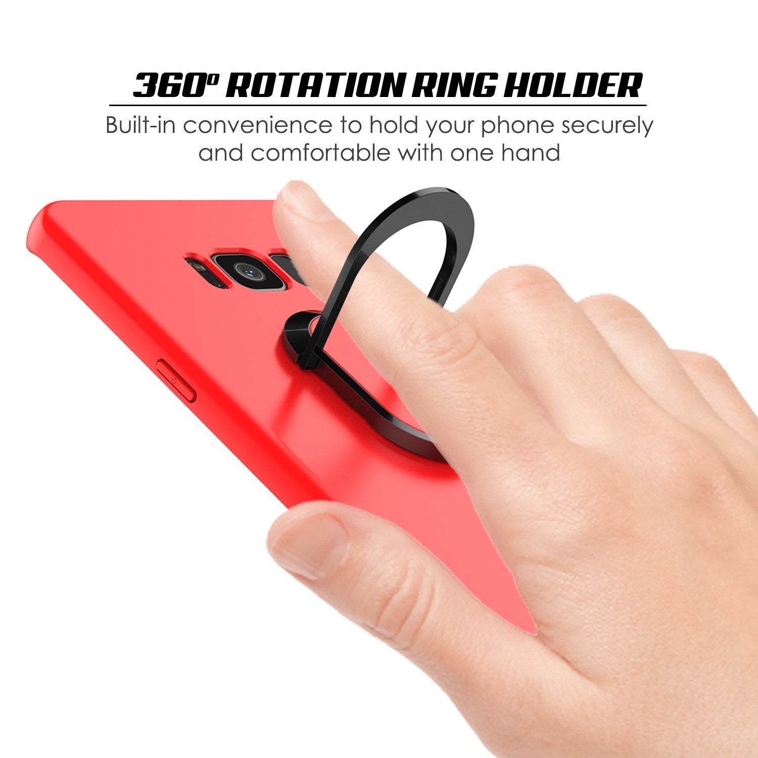 Galaxy S8 Plus, Punkcase Magnetix Protective Case W/ Kickstand, Red