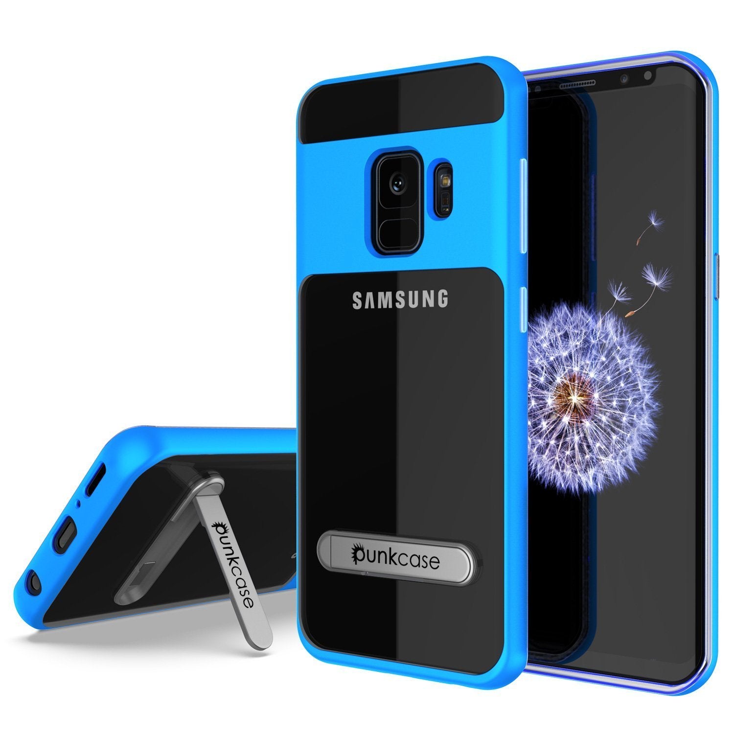 Galaxy S9 Punkcase, LUCID 3.0 Series Cover w/Kickstand, [Blue]