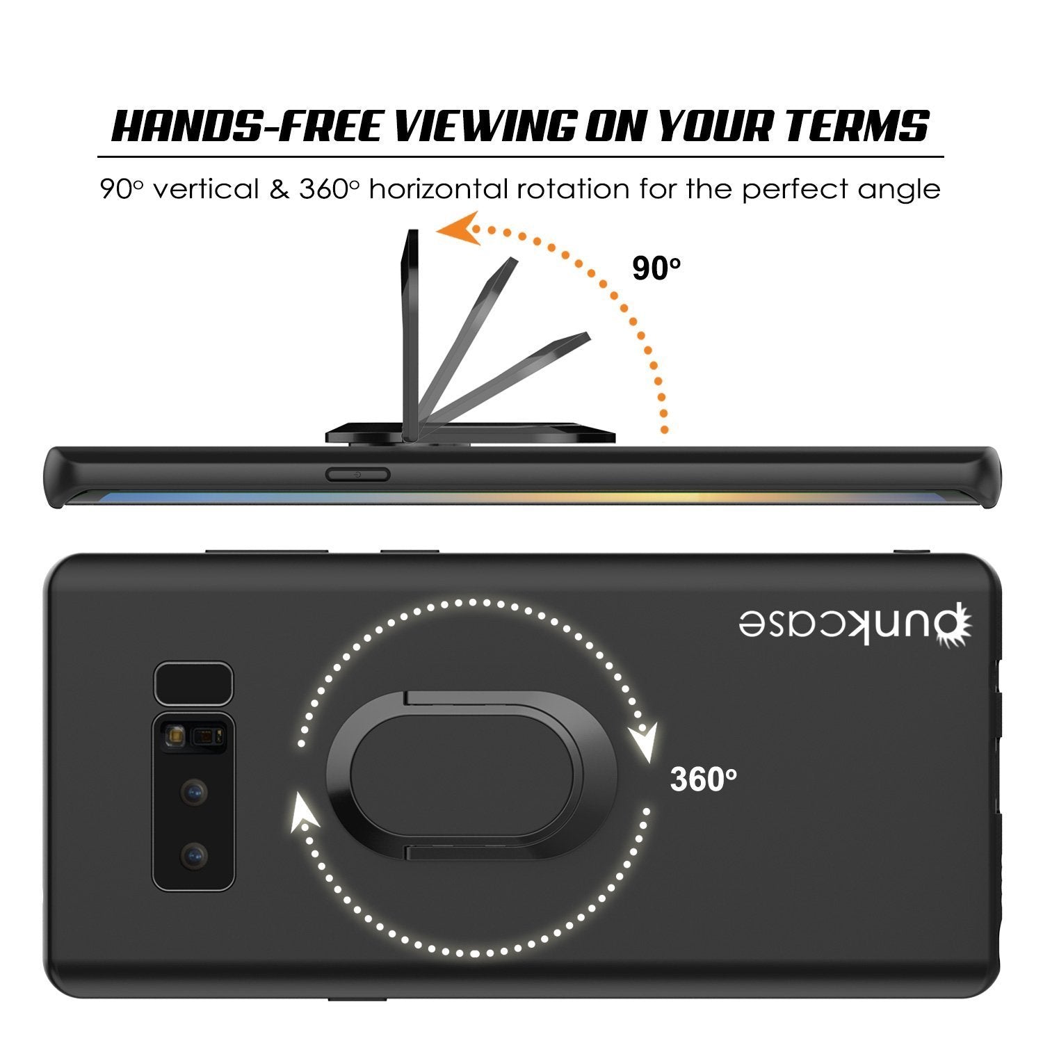 Galaxy Note 8 case Magnetix Protective TPU Cover W/ Kickstand, Black