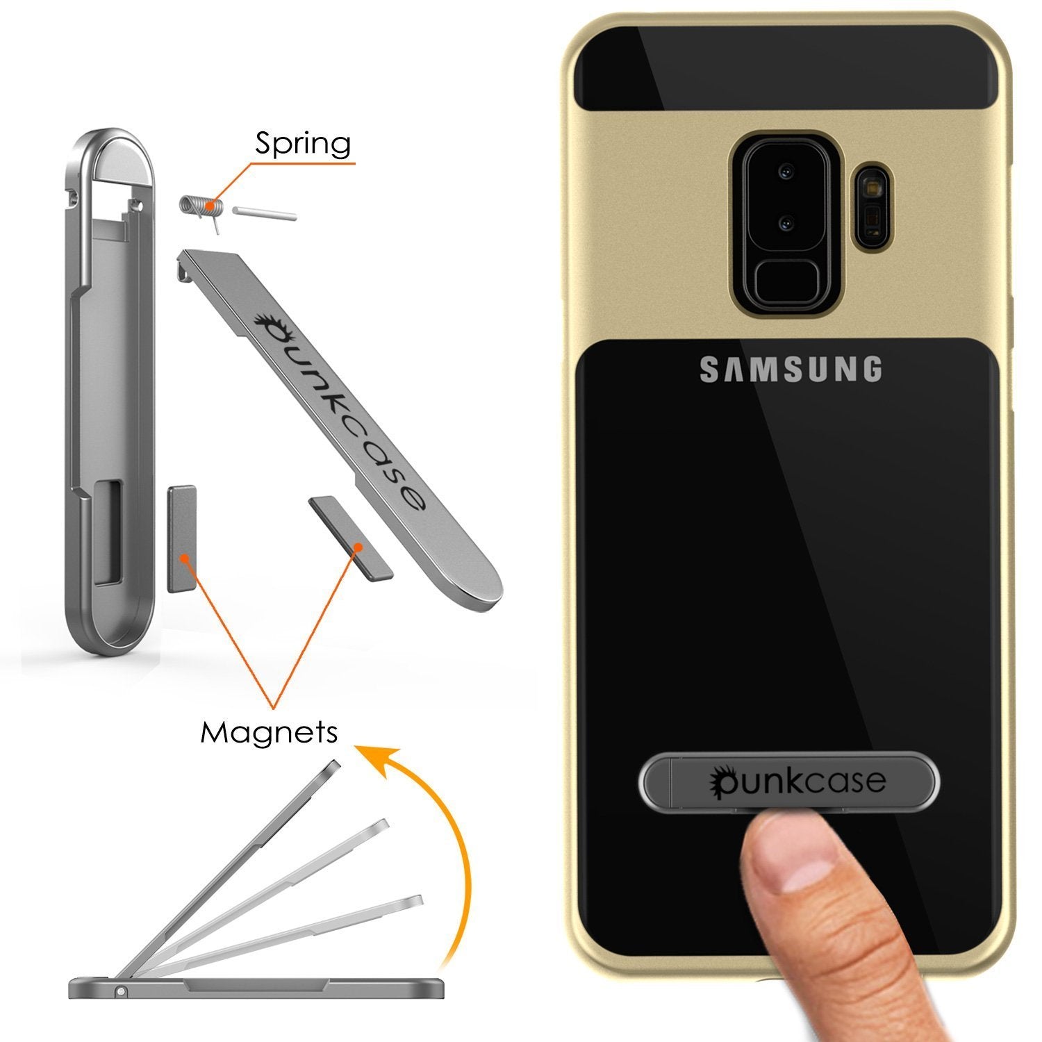 Galaxy S9+ Plus PunkCase, [LUCID 3.0 Series] [Slim Fit] [Gold]