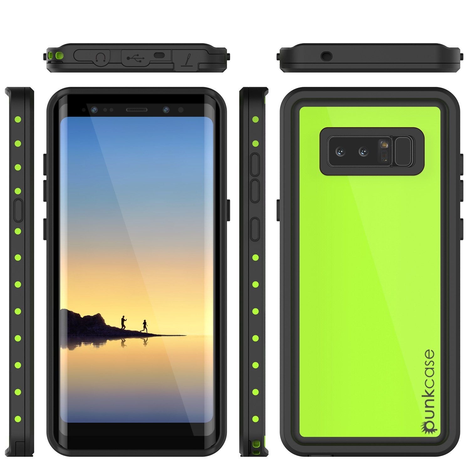 Galaxy Note 8 Waterproof case, StudStar Series Armor Cover, LIGHT BLUE