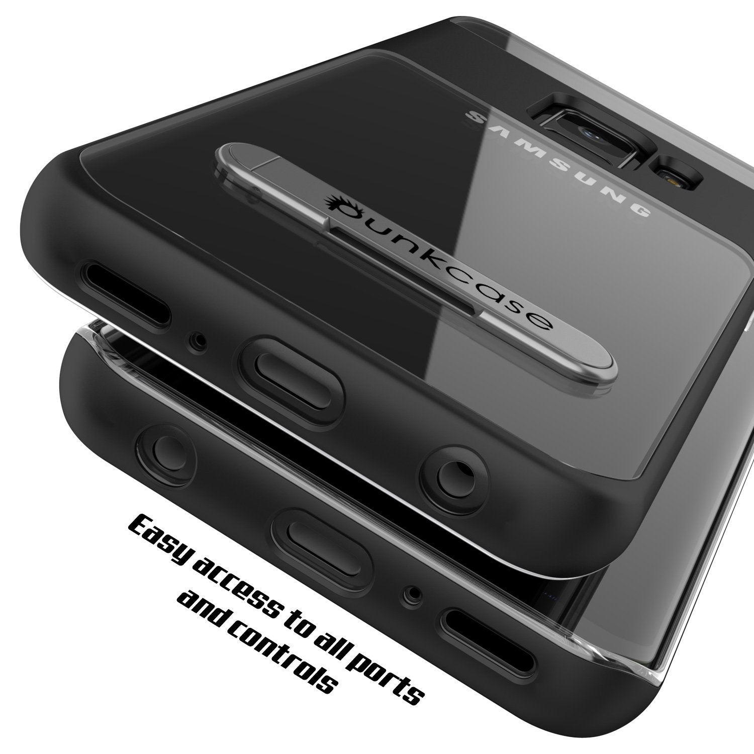 Galaxy S9 Punkcase, LUCID 3.0 Series Cover w/Kickstand, [Black]