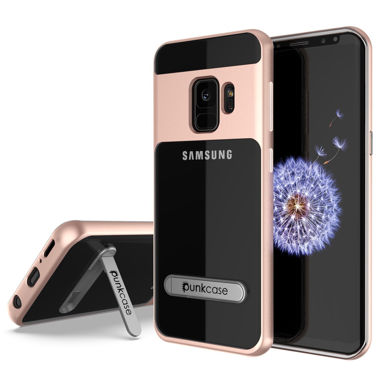 Galaxy S9 Punkcase, LUCID 3.0 Series Cover w/Kickstand, Rose Gold