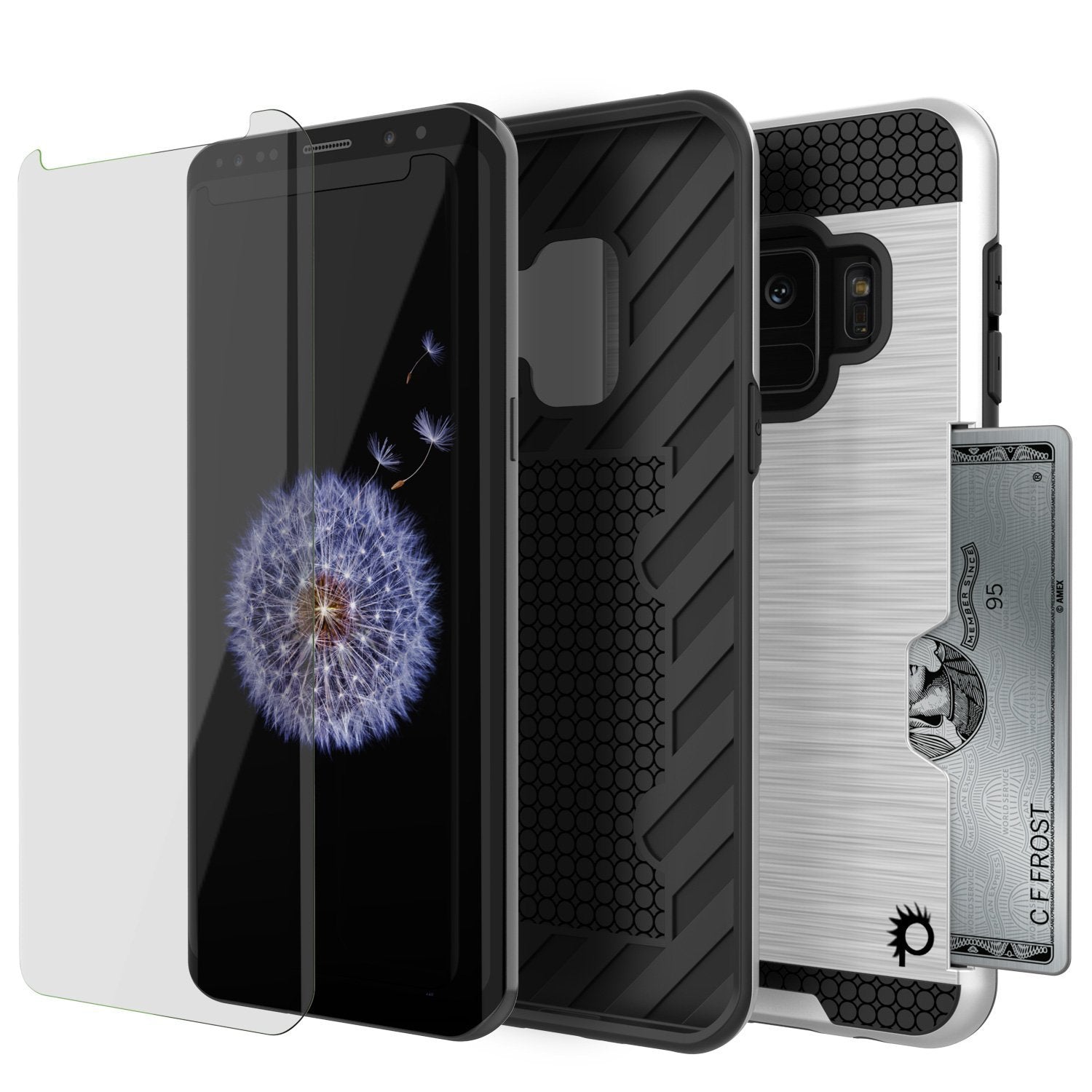 Galaxy S9 case, Punkcase SLOT Series Dual-Layer Cover [White]