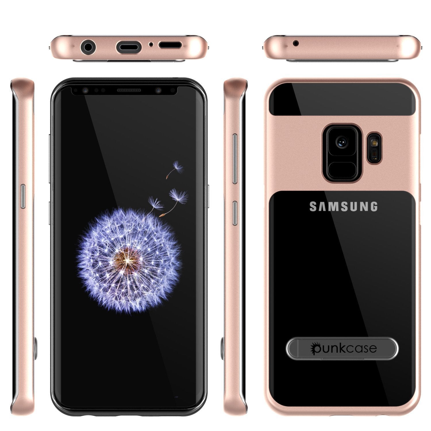 Galaxy S9 Punkcase, LUCID 3.0 Series Cover w/Kickstand, Rose Gold