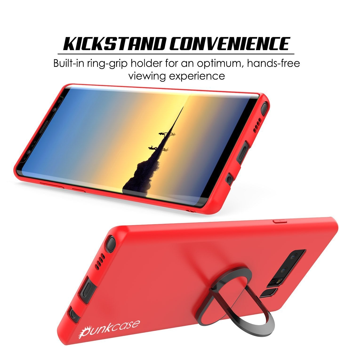 Galaxy Note 8 case Magnetix Protective TPU Cover W/ Kickstand, Red
