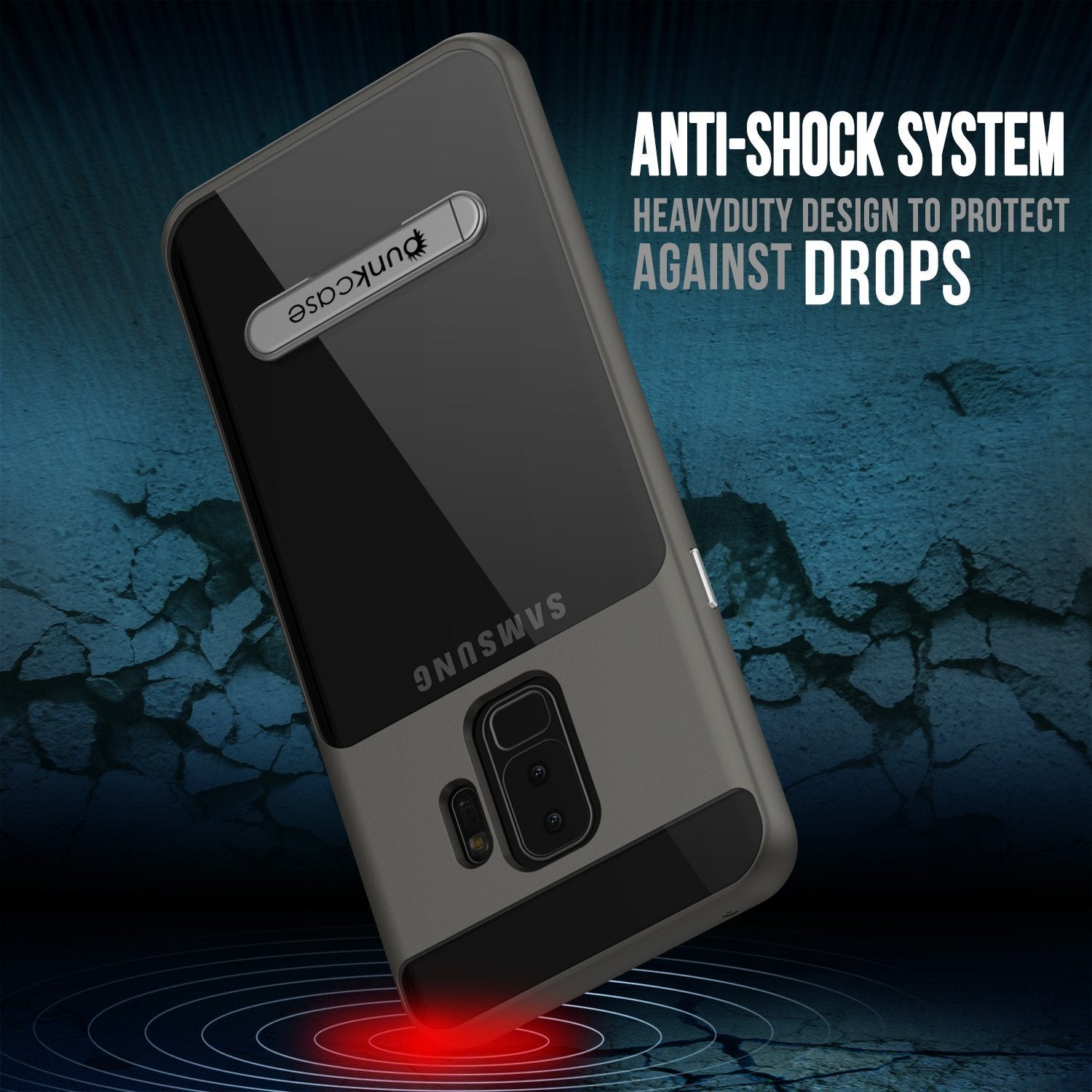 Galaxy S9+ Plus PunkCase, [LUCID 3.0 Series] [Slim Fit] [Grey]