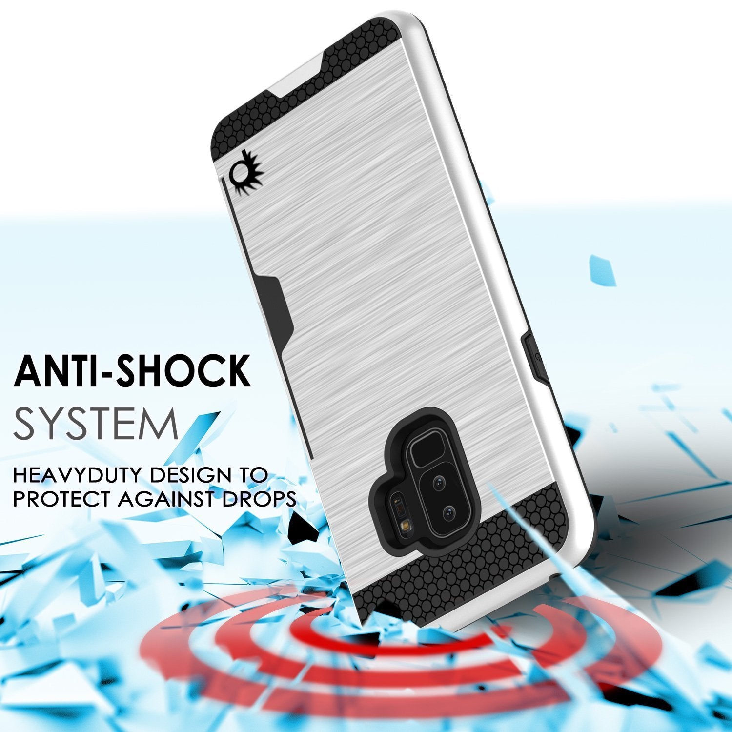 Galaxy S9 Plus Punkcase SLOT Series w/Integrated Anti-Shock, [White]