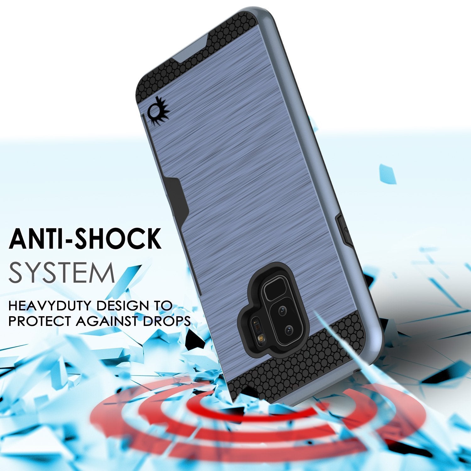Galaxy S9 Plus Punkcase SLOT Series w/Integrated Anti-Shock, Navy