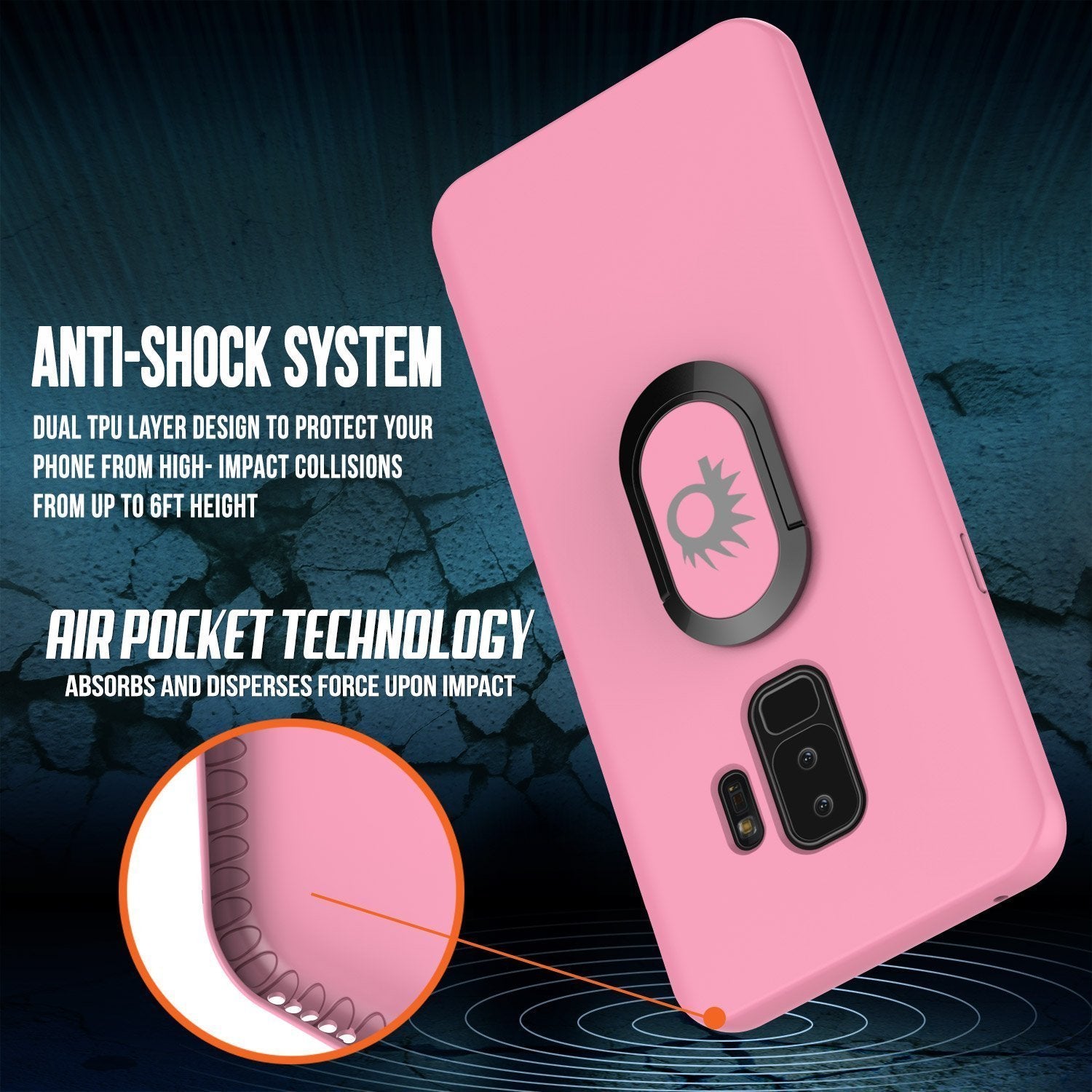 Galaxy S10+ Plus, Punkcase Magnetix Protective TPU Cover W/ Kickstand, Sceen Protector[Pink]