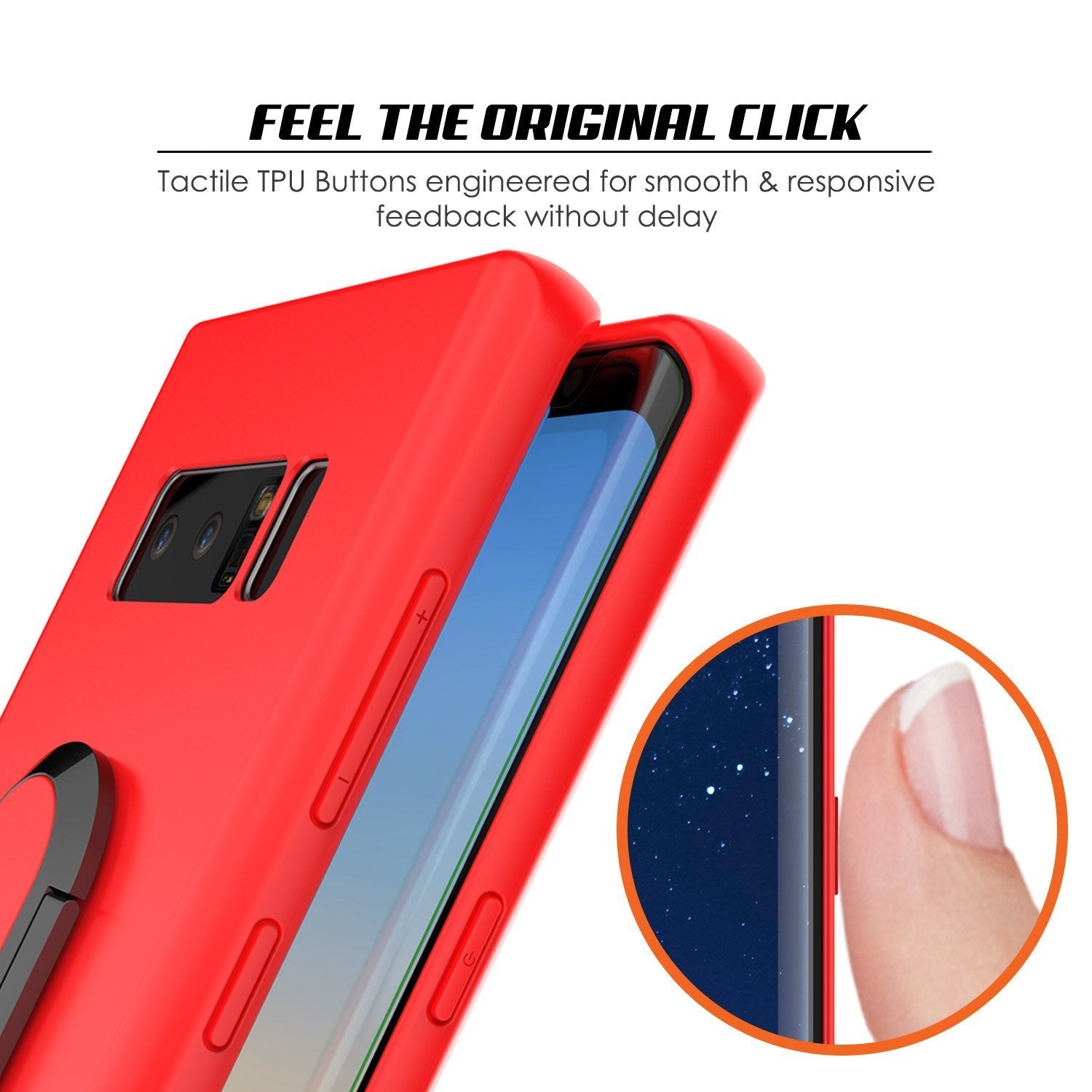 Galaxy Note 8 case Magnetix Protective TPU Cover W/ Kickstand, Red