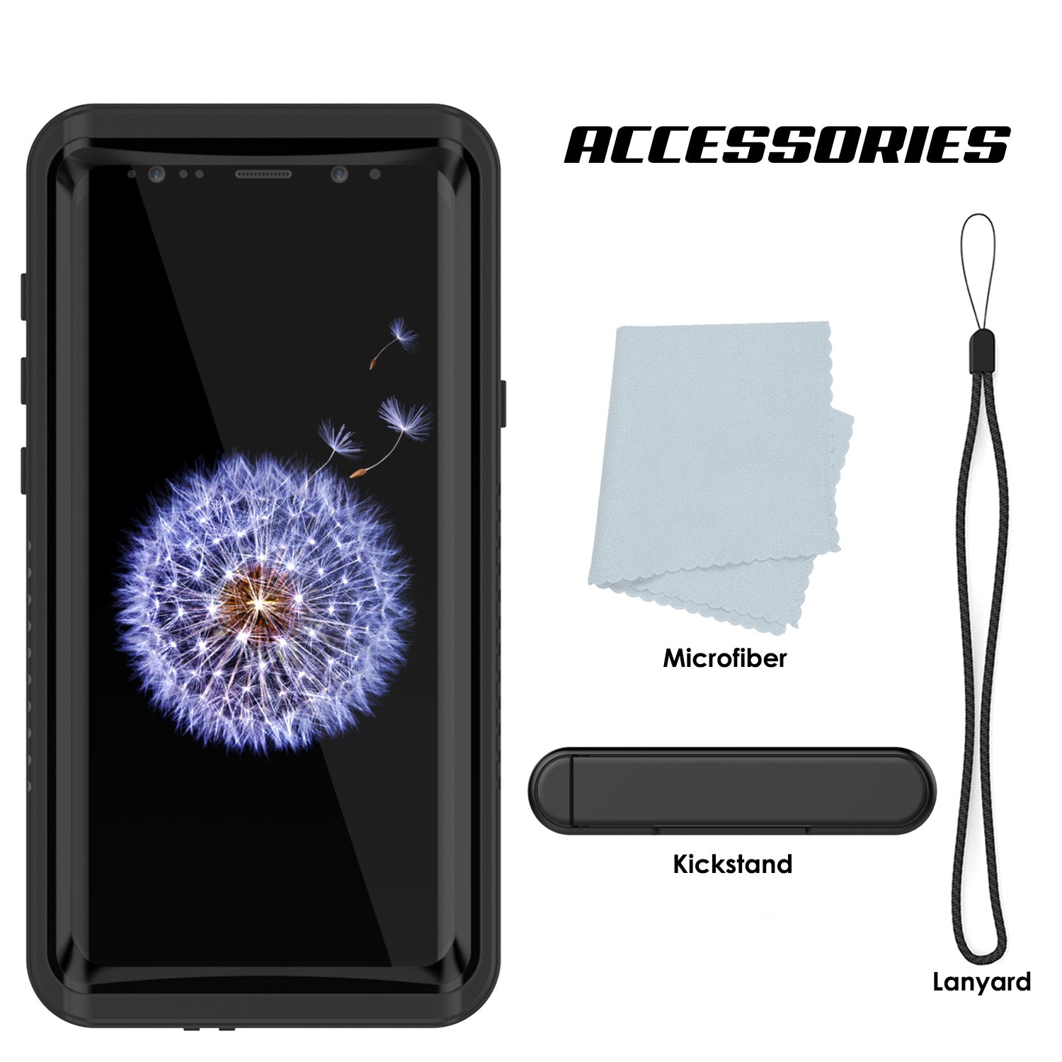 Galaxy S9 Plus, Punkcase Extreme W/ Built Screen Protector [Black]