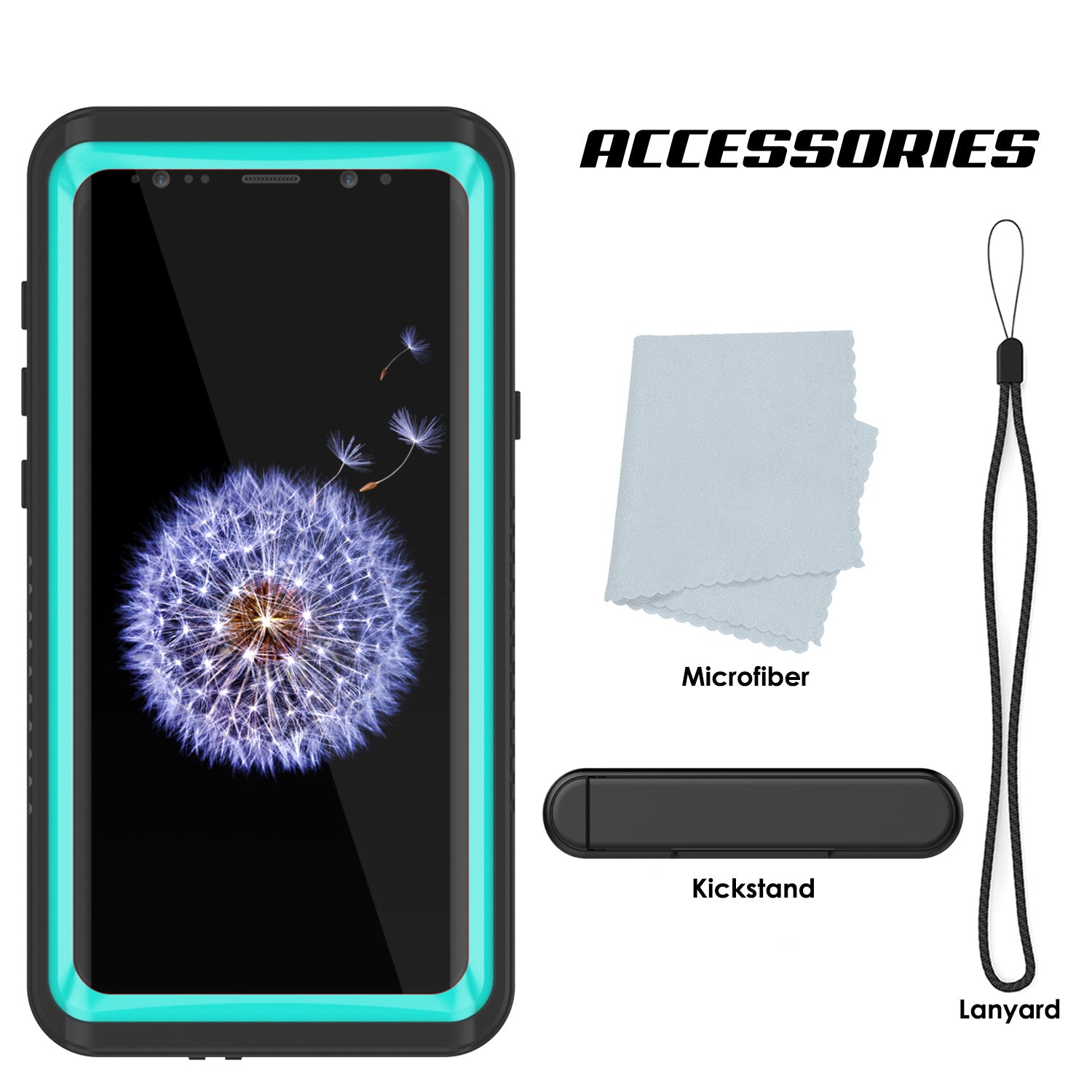 Galaxy S9 Plus, Punkcase Extreme W/ Built Screen Protector [Teal]