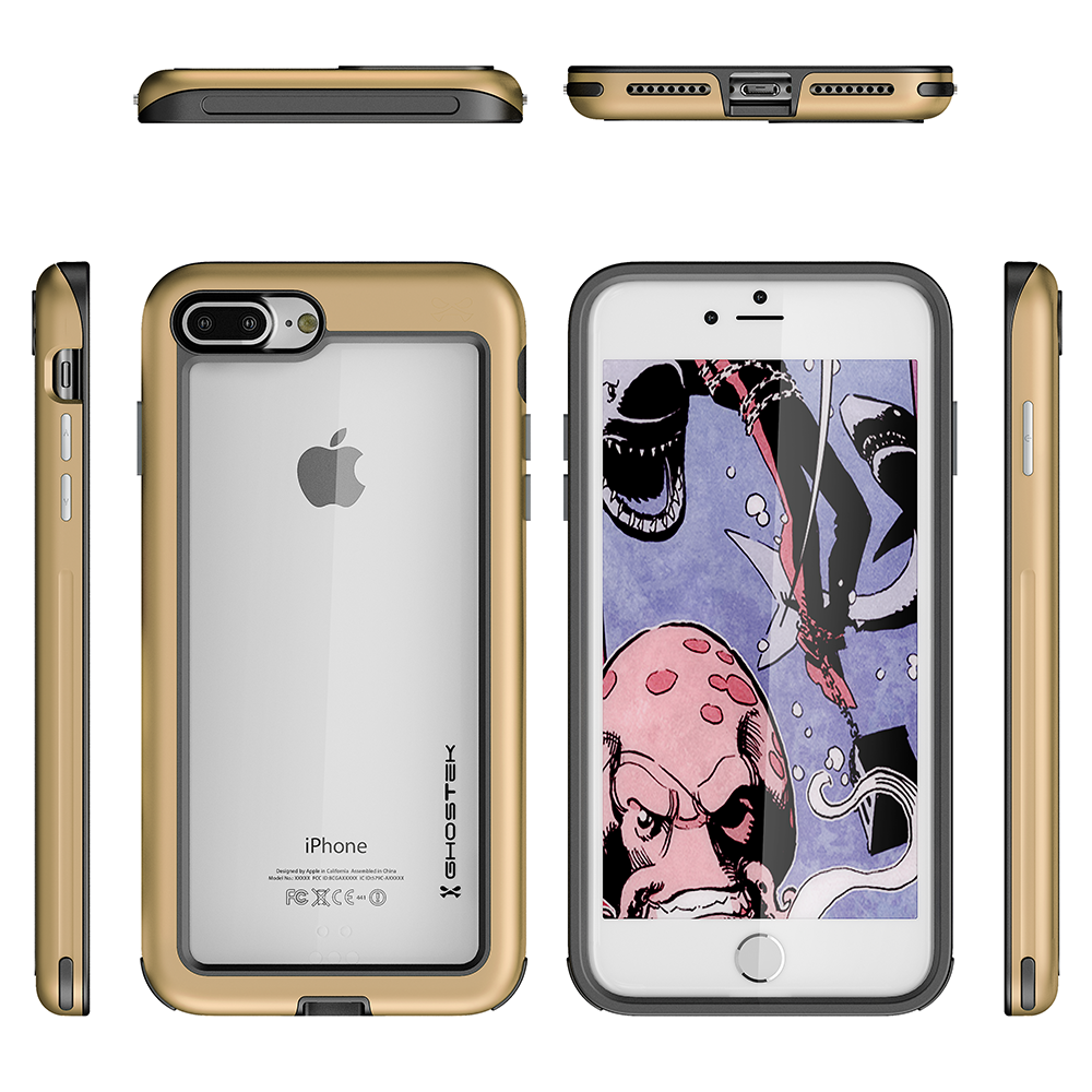 iPhone 8+ Plus Case, Ghostek®  Atomic Slim Series  for iPhone 8+ Plus Rugged Heavy Duty Case[GOLD]