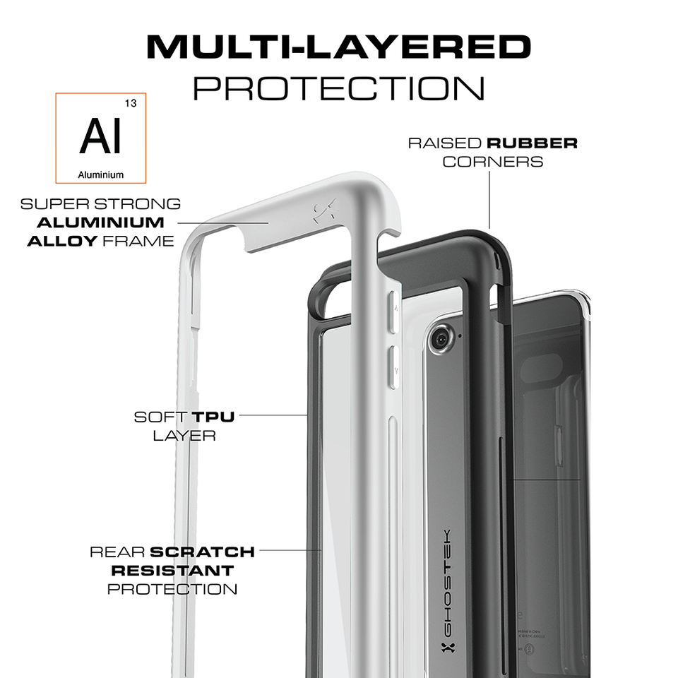 iPhone 7 Waterproof Case, Ghostek® Atomic Series for Apple iPhone 7 | Underwater | Shockproof | Dirt-proof | Snow-proof | Aluminum Frame | Adventure Ready | Ultra Fit | Swimming [RED]