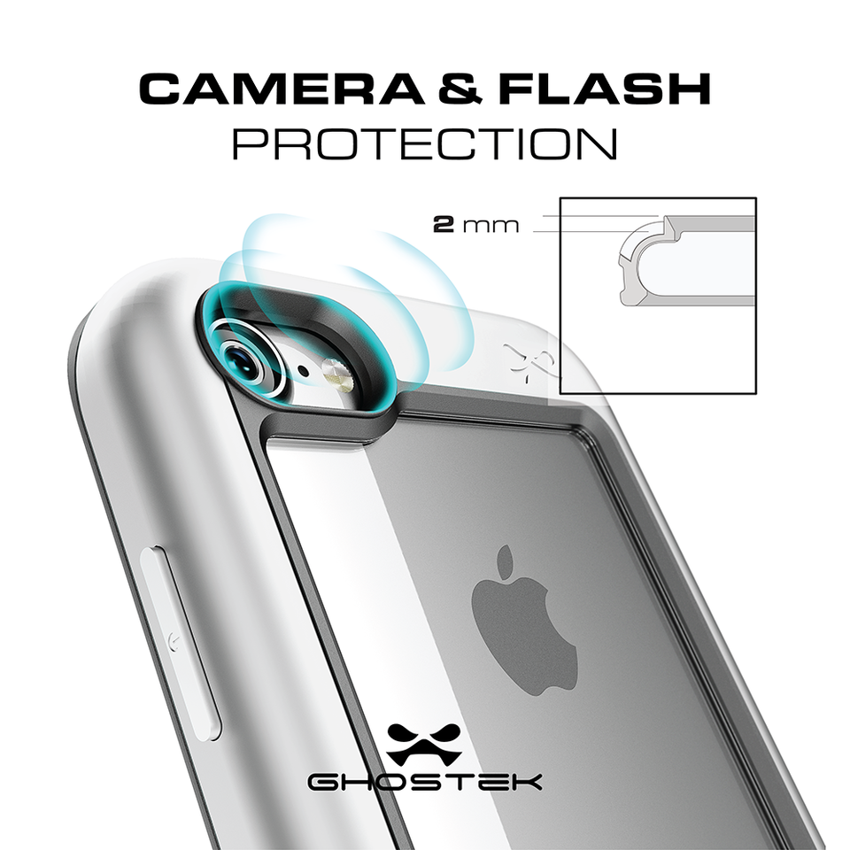 iPhone 8 Waterproof Case, Ghostek® Atomic Series for Apple iPhone 8 | Underwater | Shockproof | Dirt-proof | Snow-proof | Aluminum Frame | Adventure Ready | Ultra Fit | Swimming[Silver]