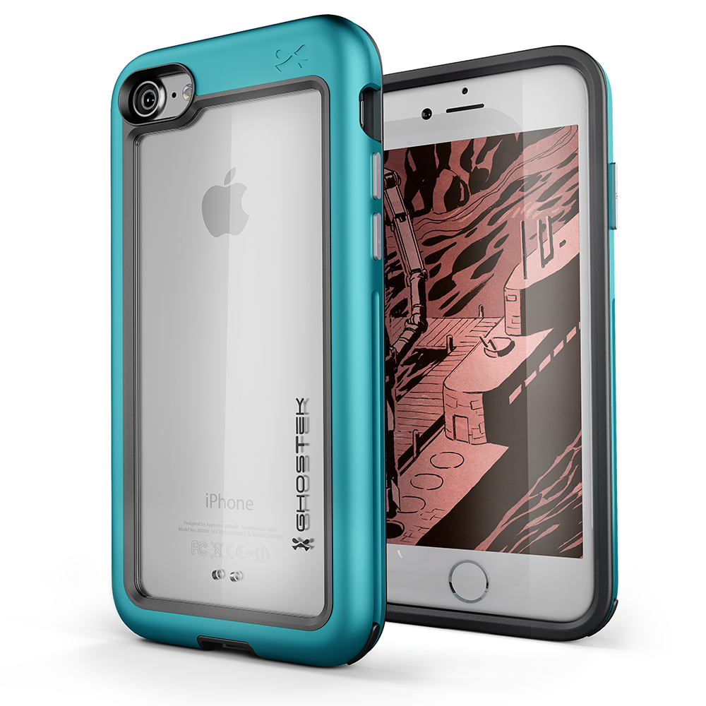 iPhone 7 Waterproof Case, Ghostek® Atomic Series for Apple iPhone 7 | Underwater | Shockproof | Dirt-proof | Snow-proof | Aluminum Frame | Adventure Ready | Ultra Fit | Swimming [TEAL]