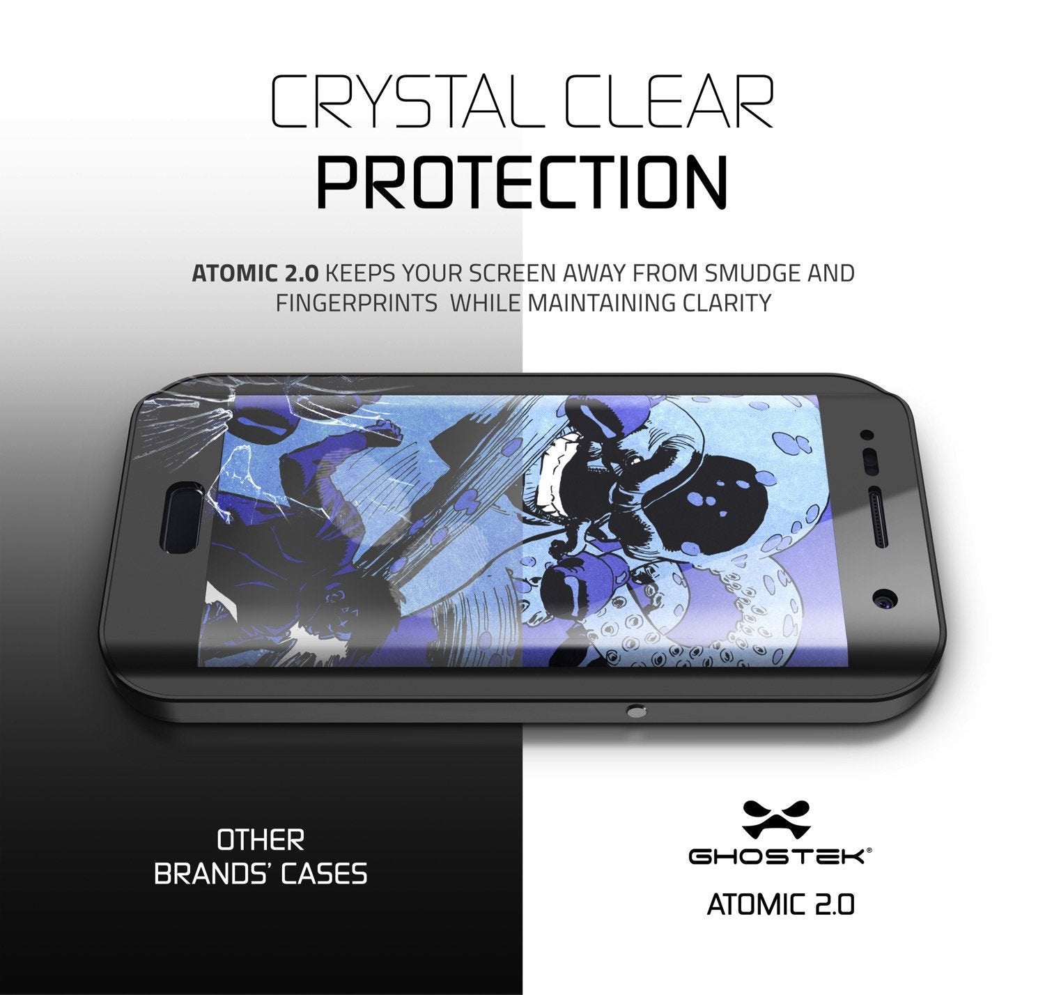 Galaxy S7 EDGE Waterproof Case, Ghostek® Atomic 2.0 Black  Shock/Dirt/Snow Proof | Lifetime Warranty