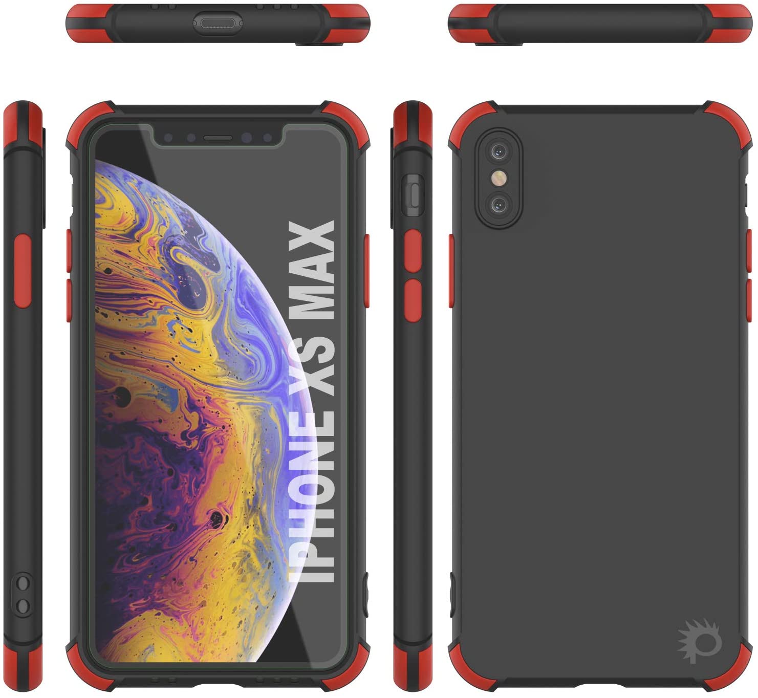 Punkcase Protective & Lightweight TPU Case [Sunshine Series] for iPhone XS Max [Black]