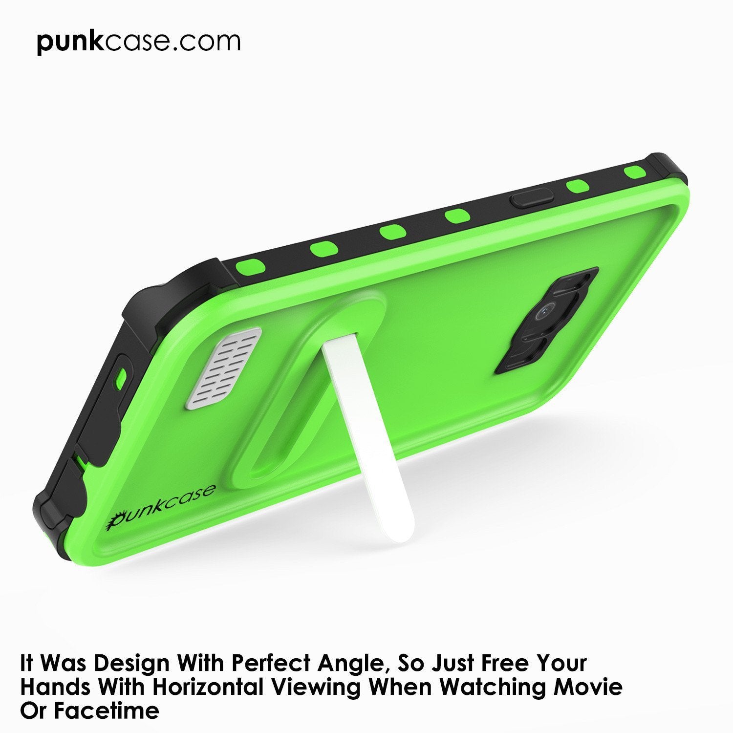 Galaxy S8 Punkcase KickStud Series W/Built-In Kickstand Case, Green