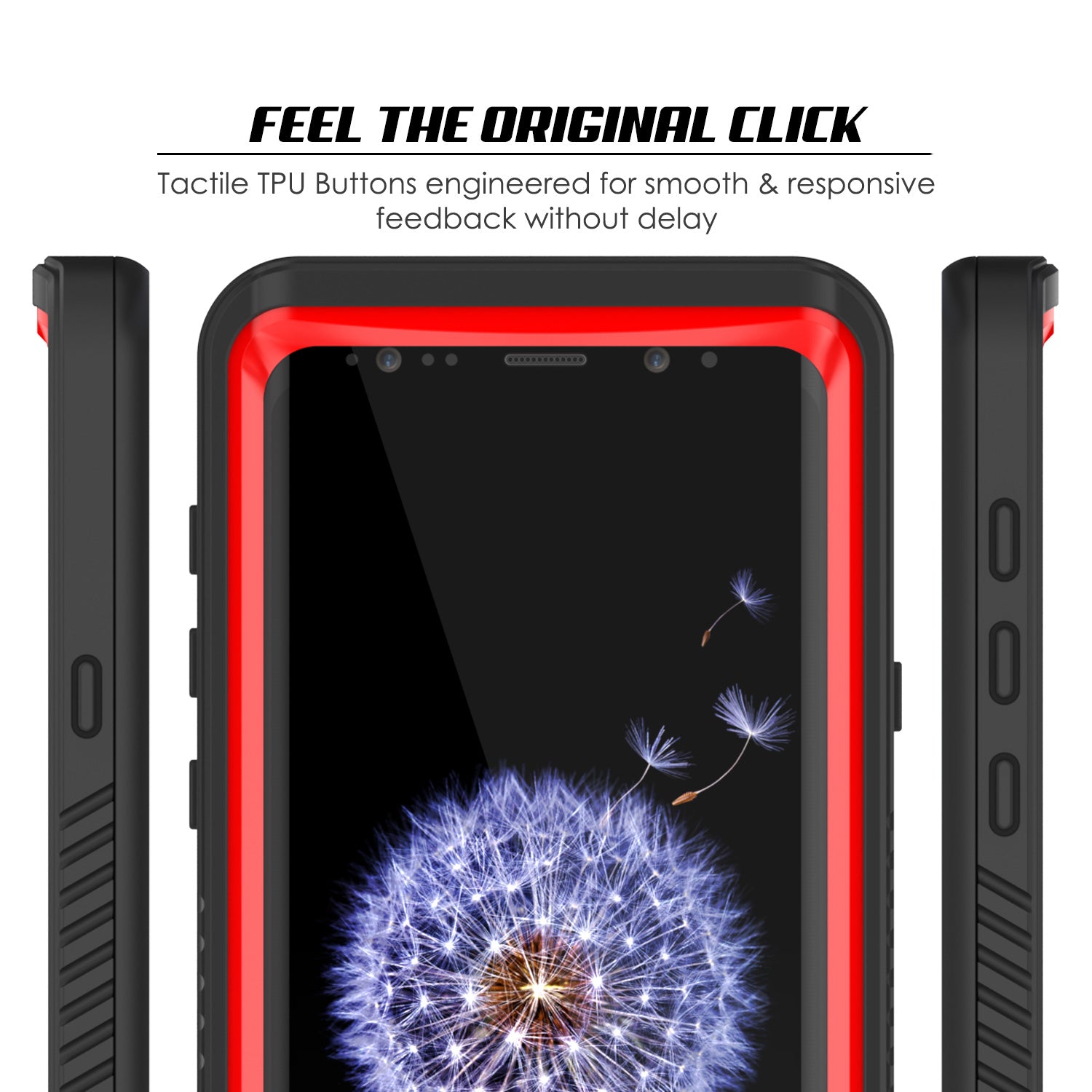 Galaxy S9 Punkcase Extreme Series Armor Cover W/ Built In Screen [Red]
