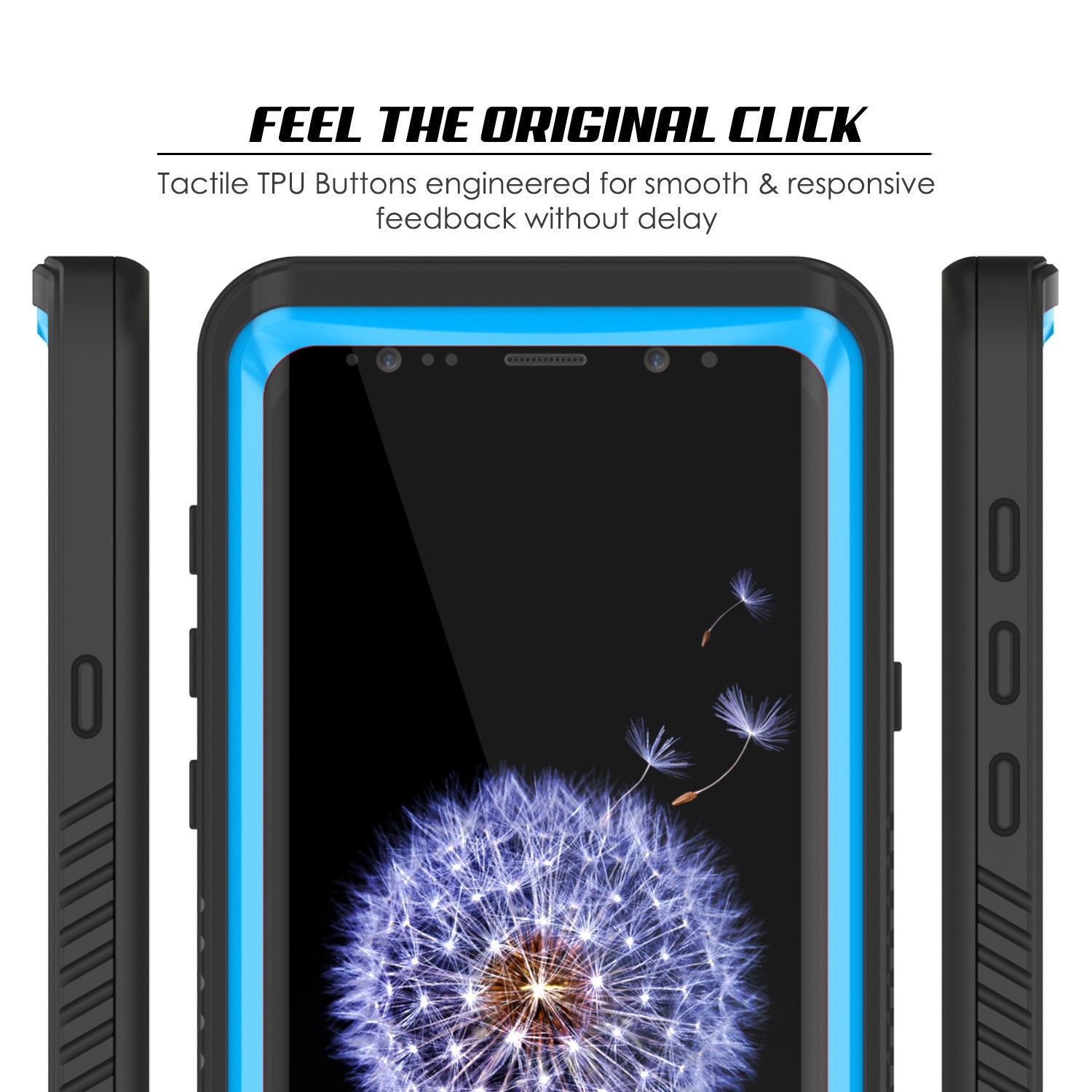 Galaxy S9 Punkcase Extreme Armor Cover W/ Built In Screen [Light blue]