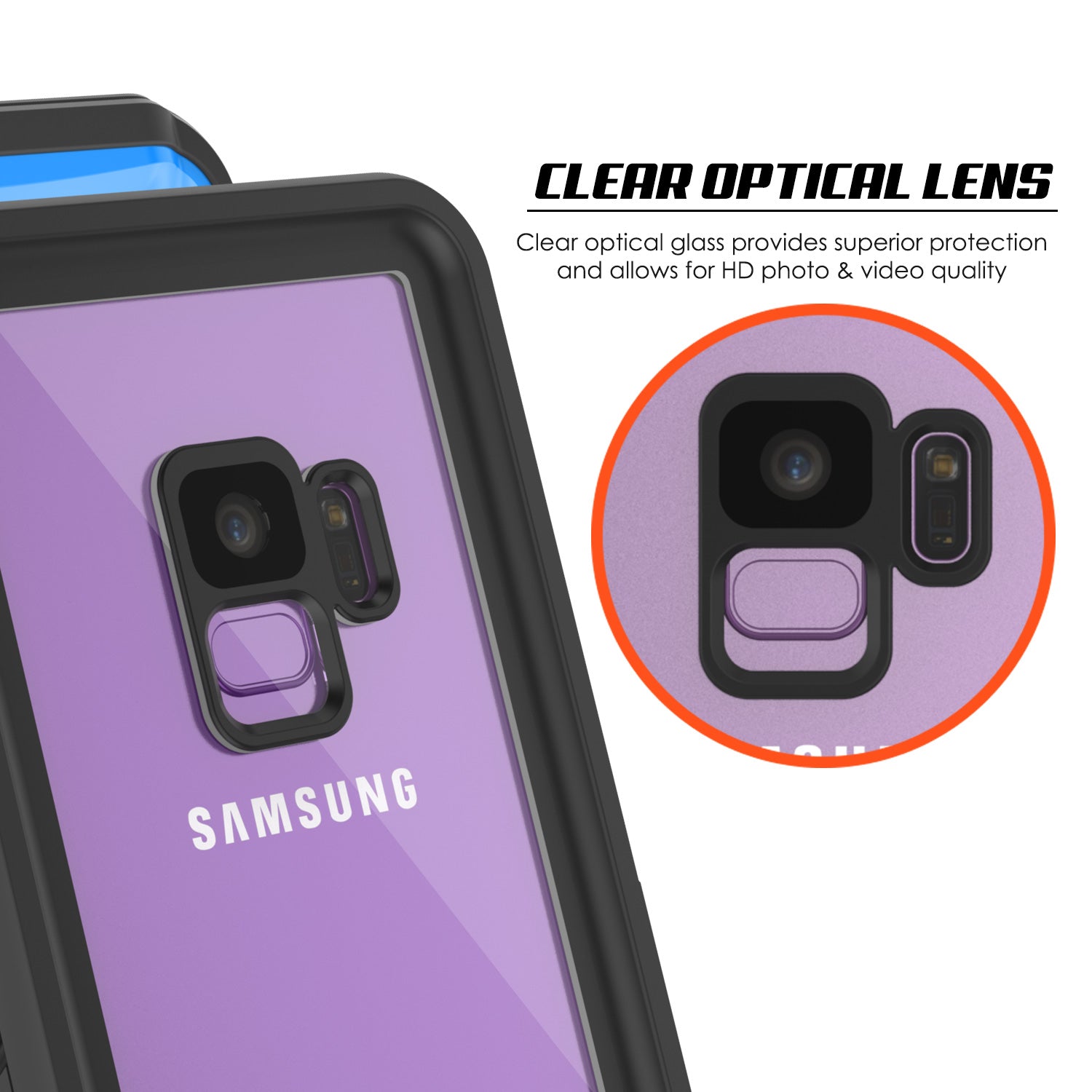 Galaxy S9 Punkcase Extreme Armor Cover W/ Built In Screen [Light blue]