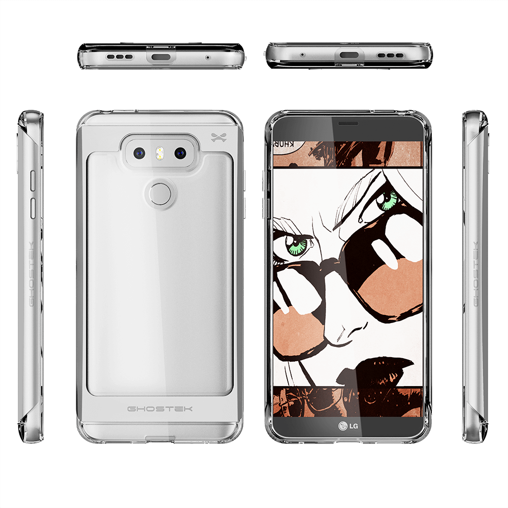 LG G6 Case, Ghostek® 2.0 Silver Series w/ Explosion-Proof Screen Protector | Aluminum Frame