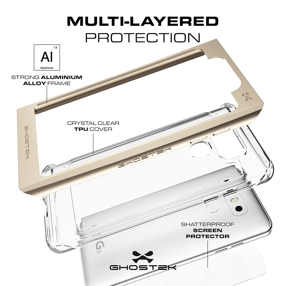 LG G6 Case, Ghostek® 2.0 Teal Series w/ Explosion-Proof Screen Protector | Aluminum Frame