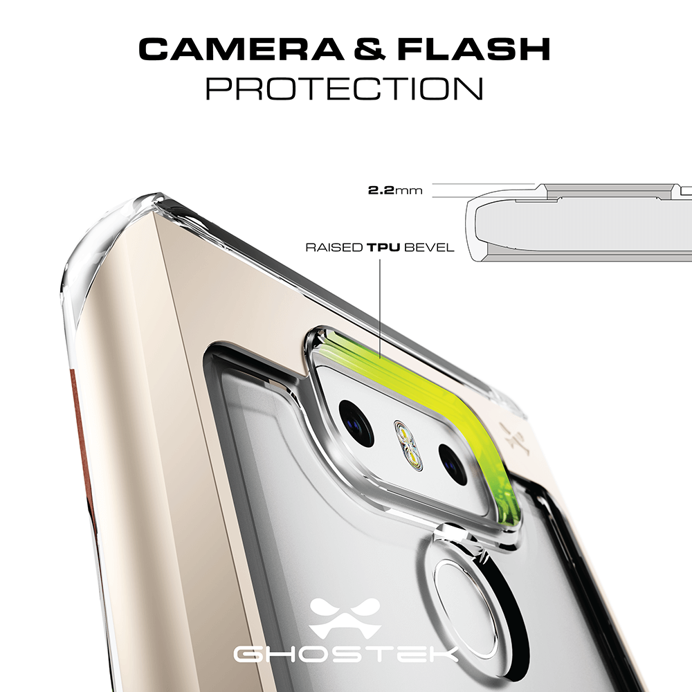 LG G6 Case, Ghostek® 2.0 Silver Series w/ Explosion-Proof Screen Protector | Aluminum Frame