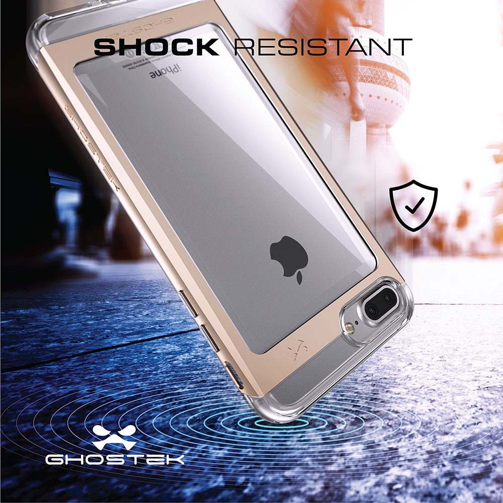iPhone 7+ Plus Case, Ghostek® Cloak 2.0 Black w/ ExplosionProof Screen Protector | Aluminum Frame