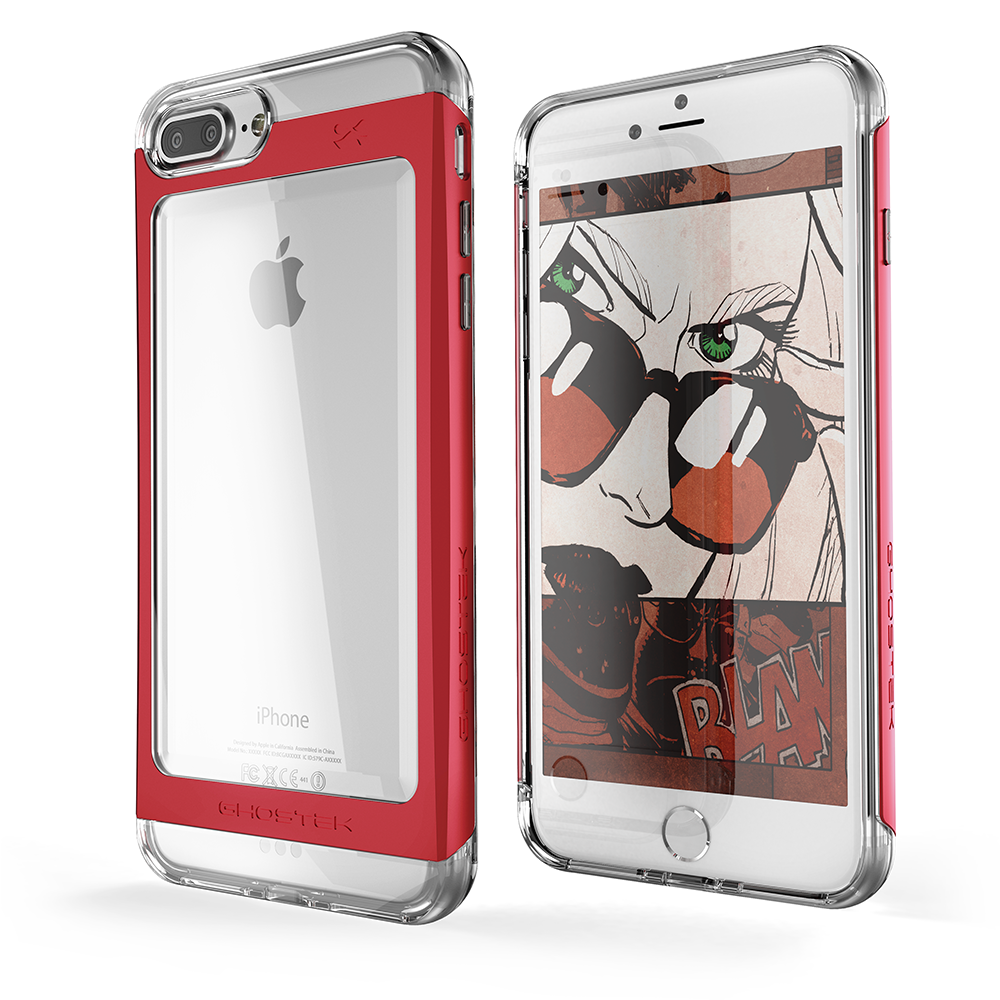 iPhone 8+ Plus Case, Ghostek® Cloak 2.0 Red Series w/ Screen Protector | Aluminum Frame