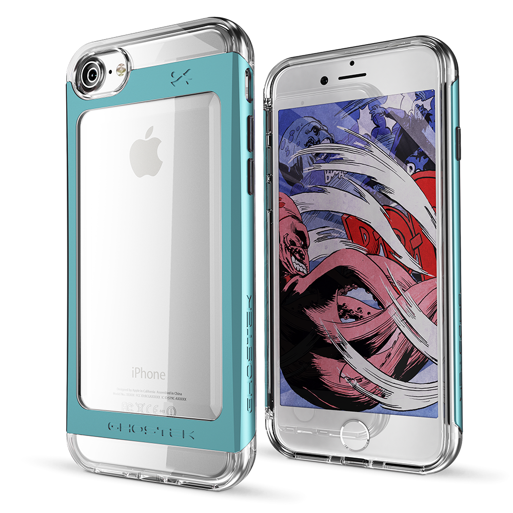 iPhone 7 Case, Ghostek® Cloak 2.0 Teal w/ Explosion-Proof Screen Protector | Aluminum Frame