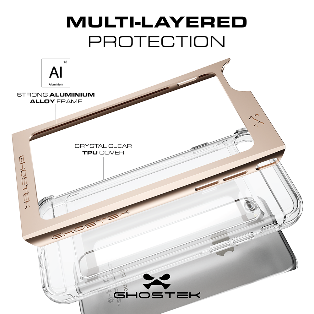 iPhone 7 Case, Ghostek  Cloak 2.0 Pink Series w/ ExplosionProof Screen Protector | Aluminum Frame