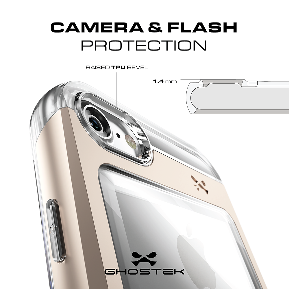 iPhone 8 Case, Ghostek® Cloak 2.0 Series for Apple iPhone 8 Slim Protective Armor Case Cover | Explosion-Proof Screen Protector | Aluminum Frame | TPU Shell | Warranty | Ultra Fit (Silver)