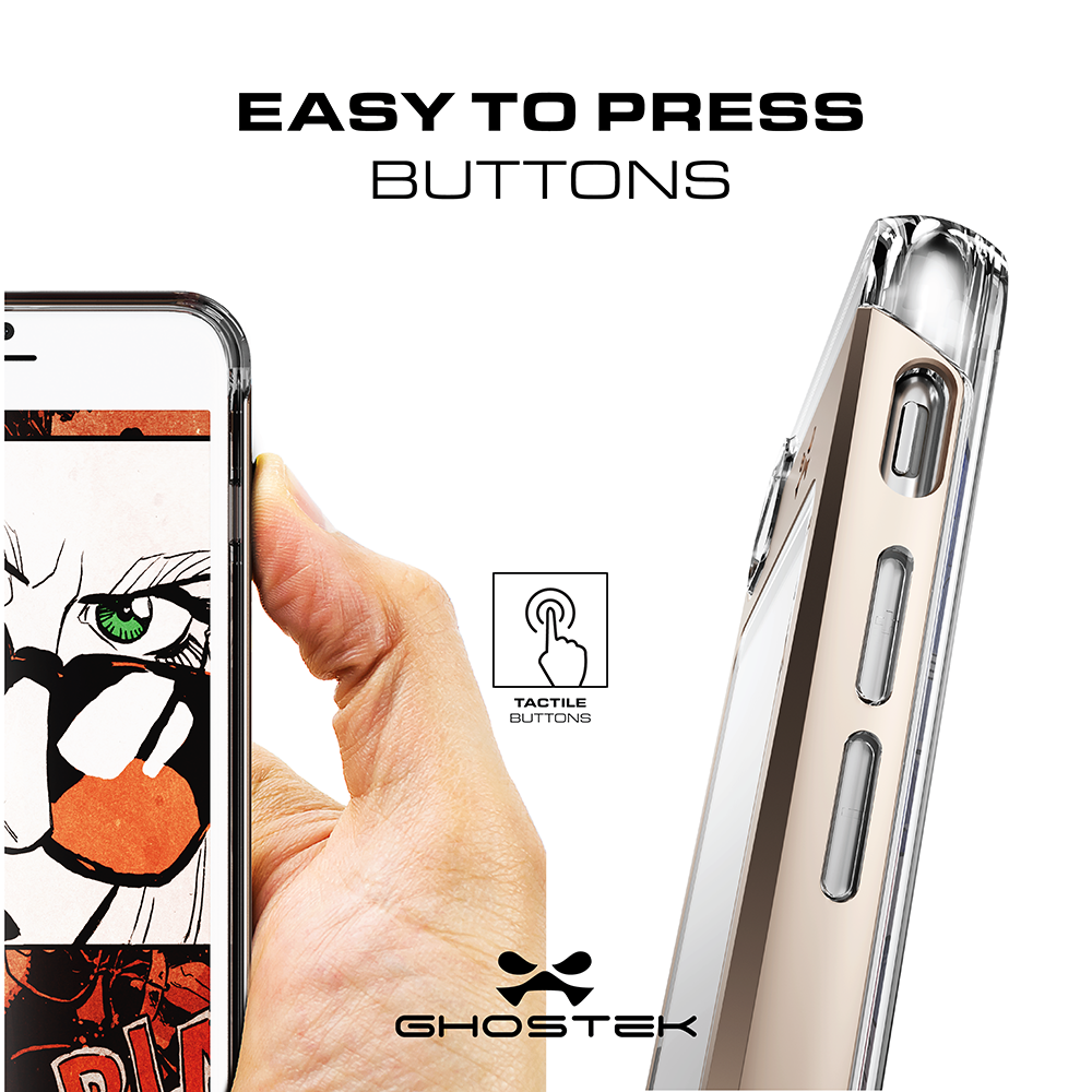 iPhone 7+ Plus Case, Ghostek® Cloak 2.0 Silver Series w/ Screen Protector | Aluminum Frame