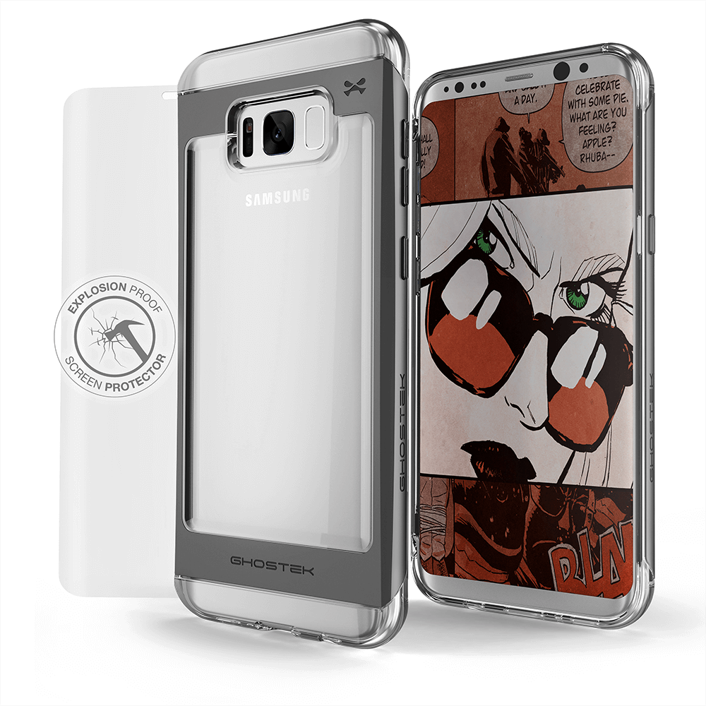 Galaxy S8 Plus Case, Ghostek 2.0 Black Series Case, Aluminum Frame