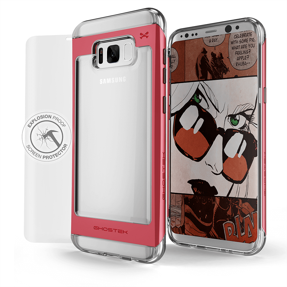 Galaxy S8 Plus Case, Ghostek 2.0 Red Series Case, Aluminum Frame