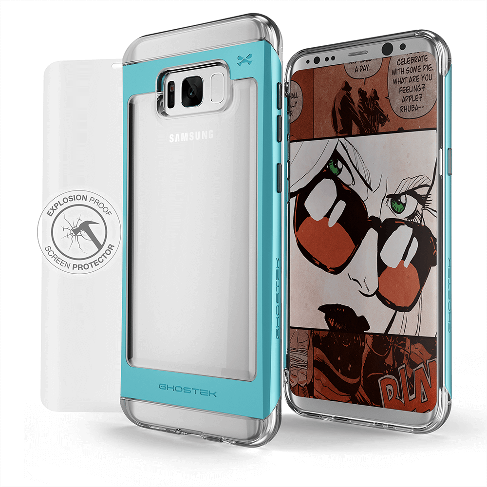 Galaxy S8 Case, Ghostek 2.0 TEAL, w/Screen Protector Aluminum Frame